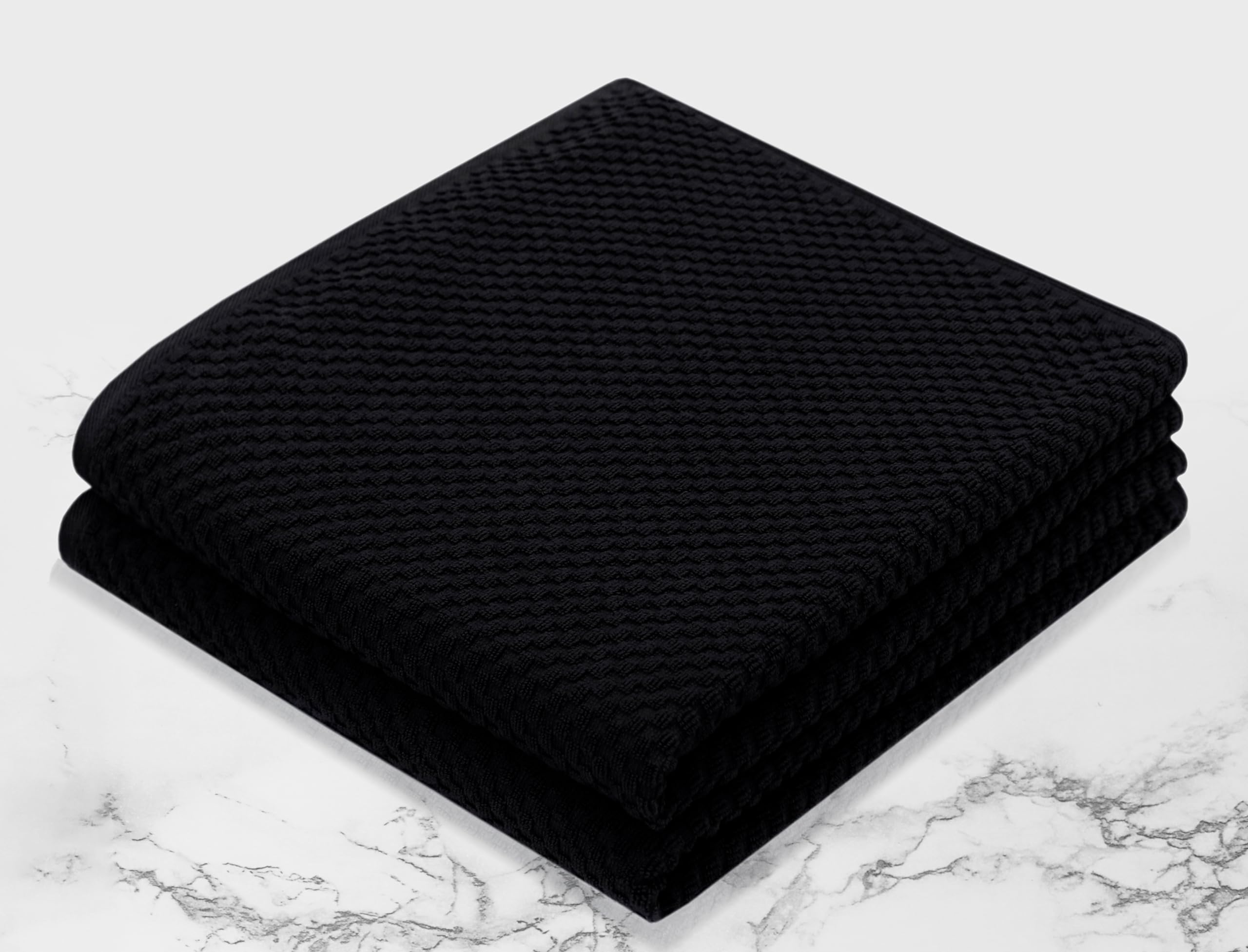 Premium 100% Ringspun Cotton Waffle Weave Bath Towels - Set of 2 Luxury Oversized 35