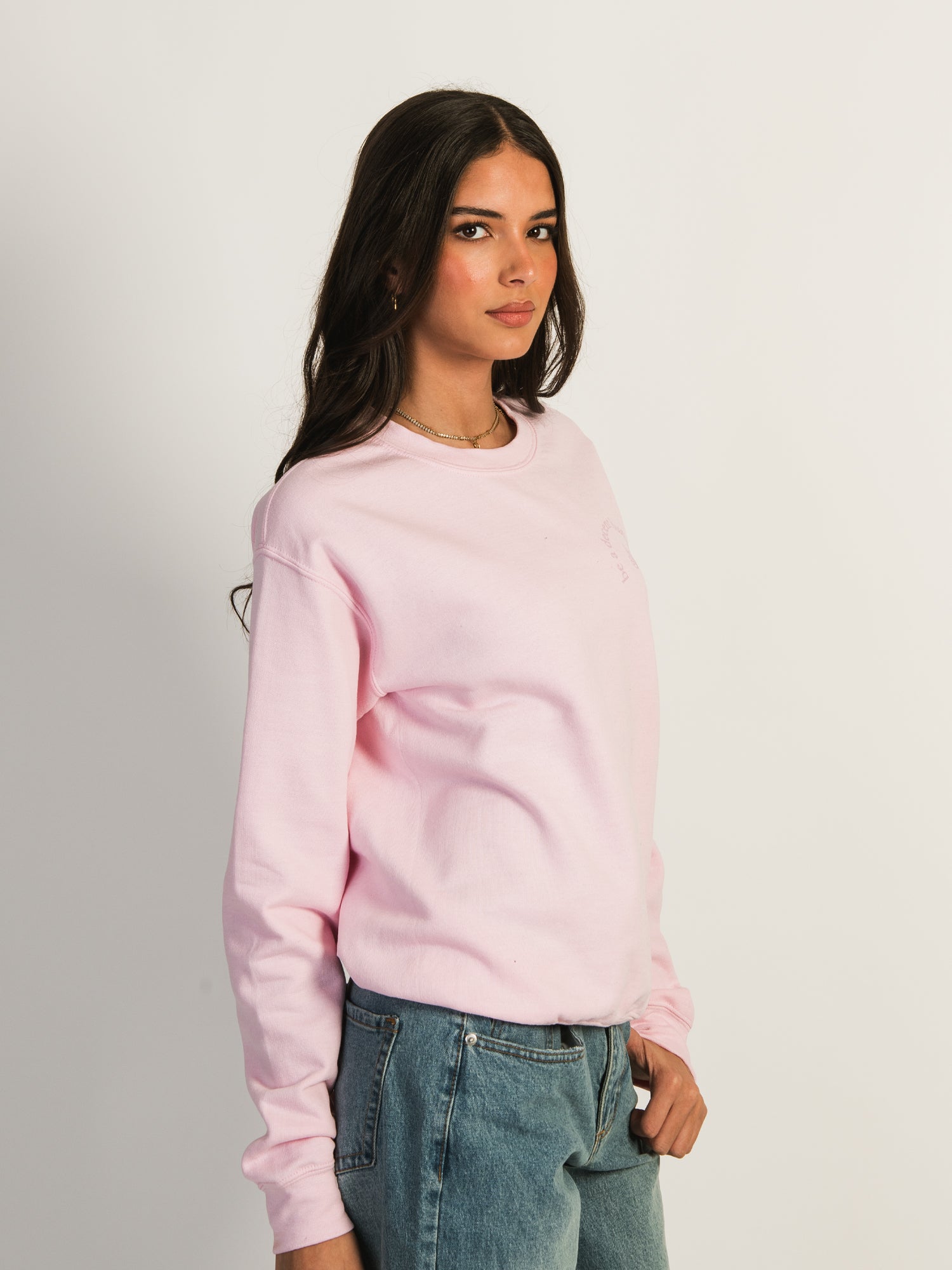 Barstool Sports Be a Decent Human Text Crewneck Sweatshirt - Comfortable Casual Wear for Men & Women - Perfect for Everyday Outfits, Lounging, and Sports Events