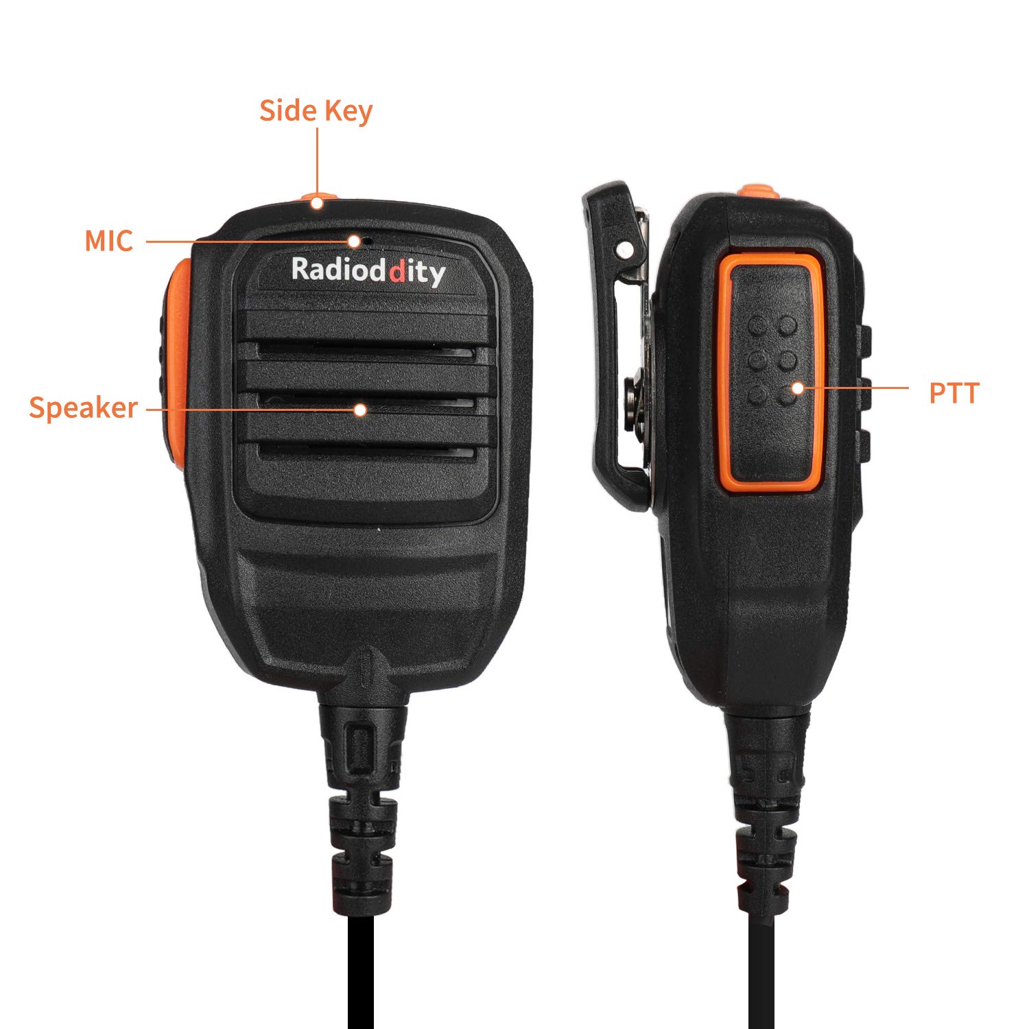 4 Pack Radioddity GM-30 GMRS Radio - 5W Long Range Two Way Walkie Talkies for Adults with 4 Extra 1500mAh Batteries, 4 RS22 Speaker Mics & 4 Programming Cables - Perfect for Hiking, Camping, Construction & Emergency Communication