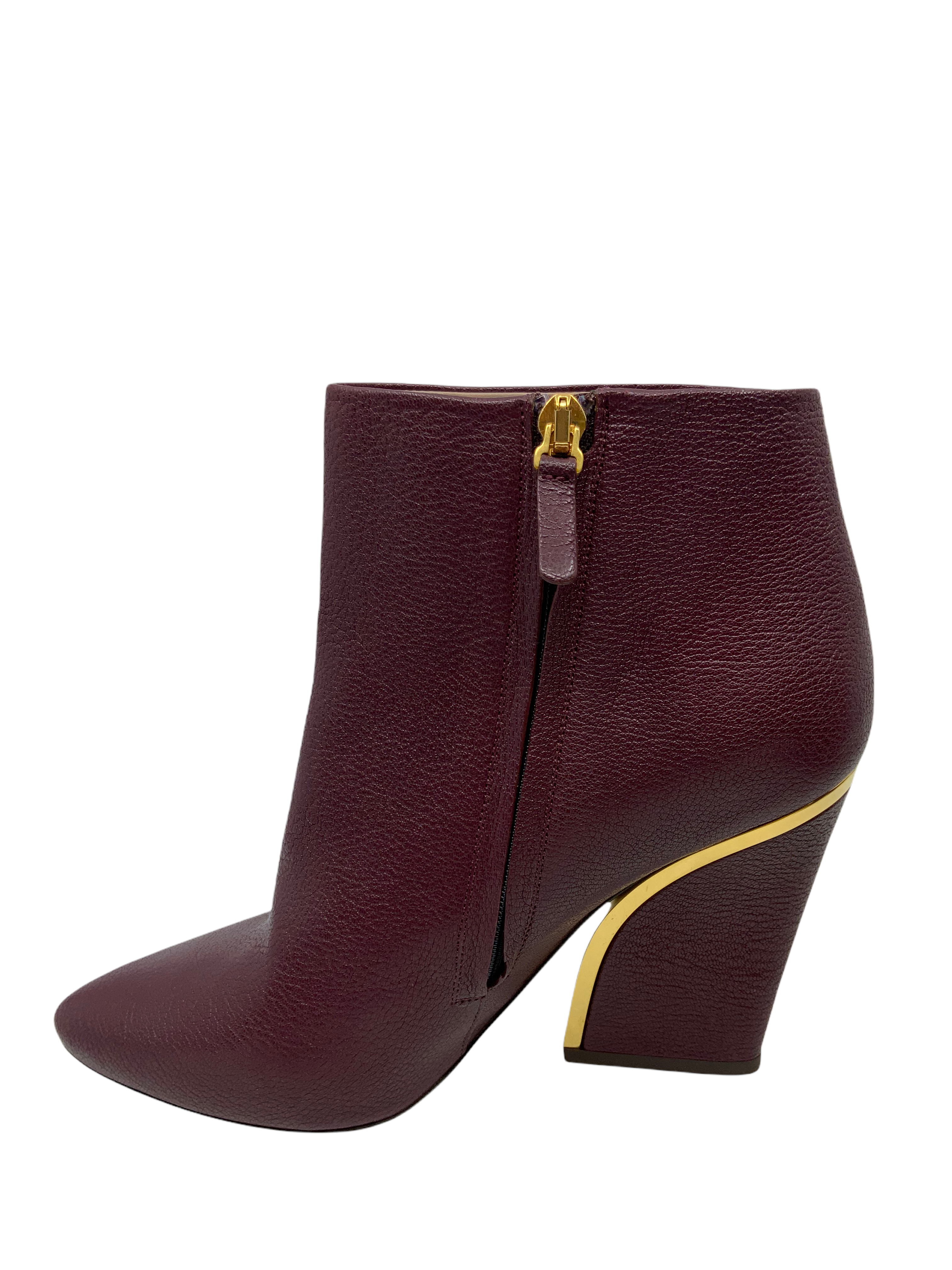 Chloe Leather Pointed Toe Ankle Boots with Metal Heel - Women's Size 9 US | Stylish Fall & Winter Fashion for Office, Party & Night Out
