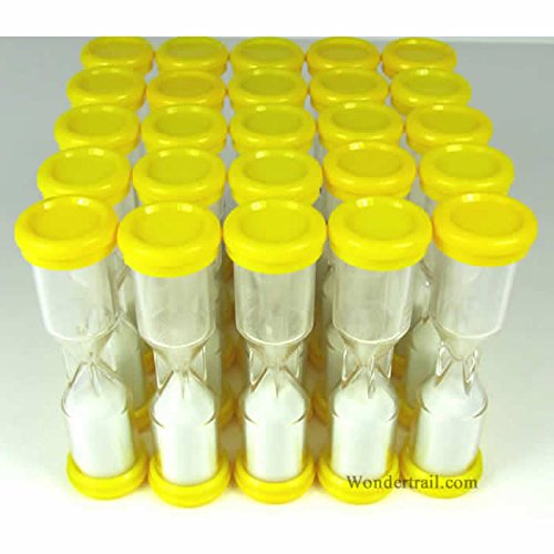 Koplow Games 3-Minute Sand Timer Pack of 25 - Perfect for Classroom Activities, Board Games & Time Management