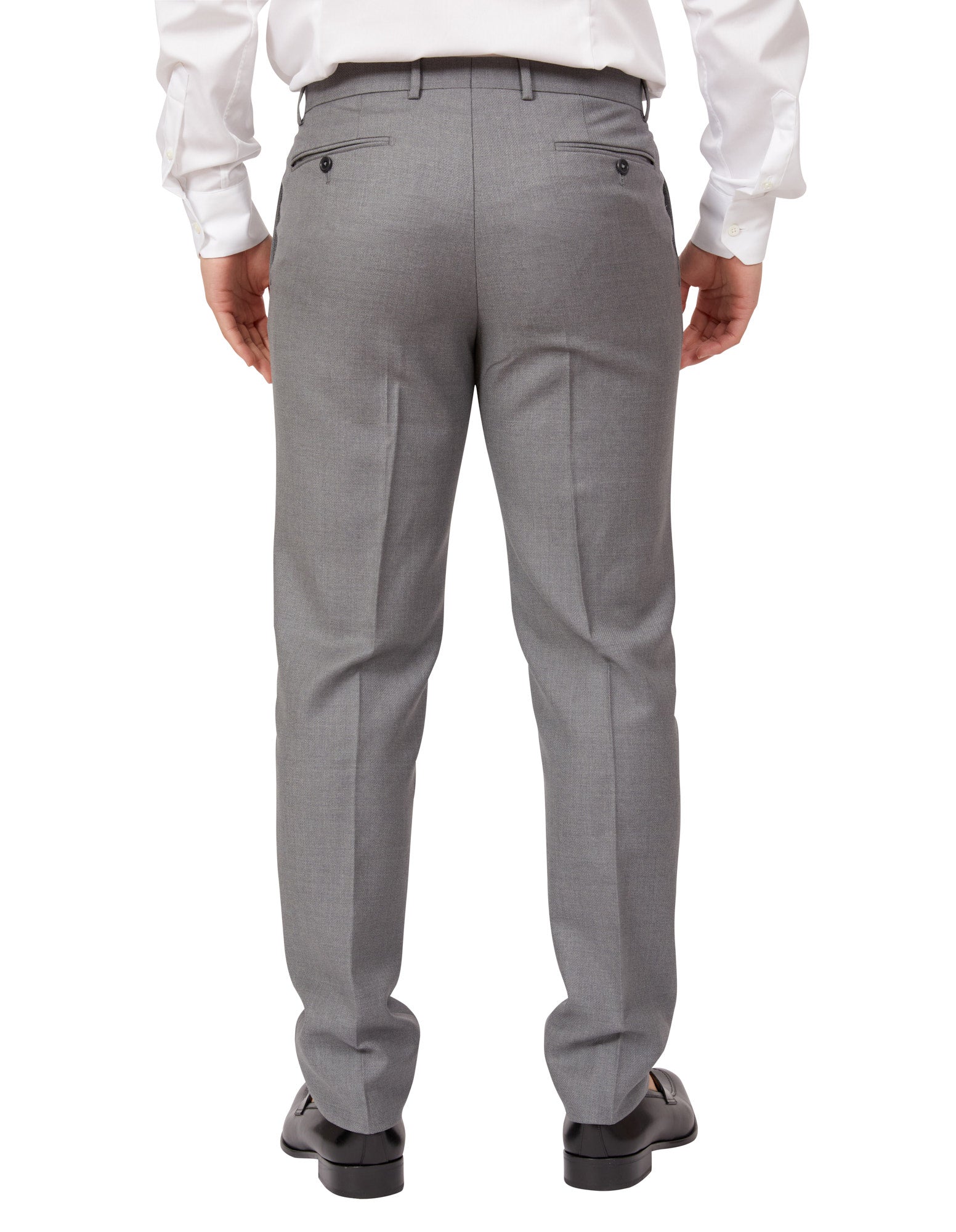 Premium HENRY SARTORIAL Men's Wool Suit - Grey Micro Weave Peak Lapel Business Suit for Formal Occasions & Office Wear