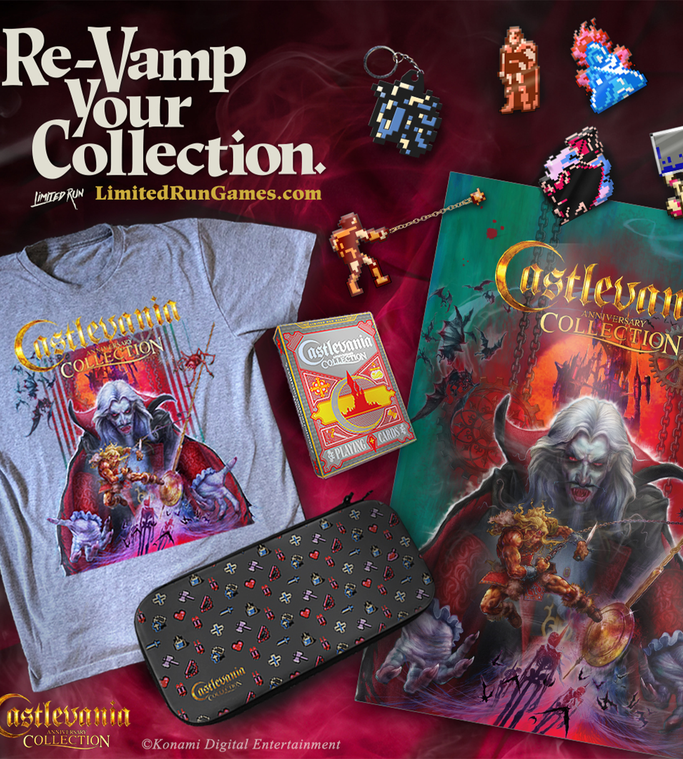Castlevania Anniversary Collection Simon Belmont Chain Whip Enamel Pin - Retro Gaming Gift for Fans & Collectors - Perfect for Cosplay, Conventions & Display