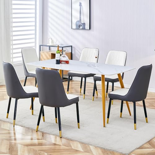 White&gold Table + White& Dark Grey Chais
