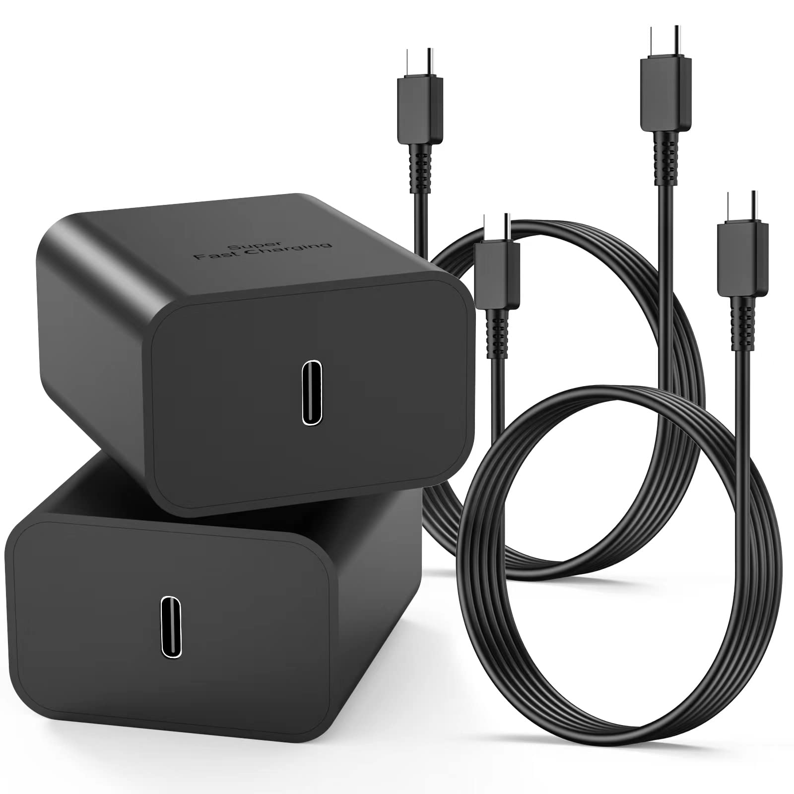 45W USB C Fast Charger Block with 6FT Cable - 2Pack Super Fast Charging for Samsung Galaxy S23 Ultra/S23+/S23/S22 Ultra/S22+/S22/Note 10/Note 20 - Perfect for Travel, Home & Office Use