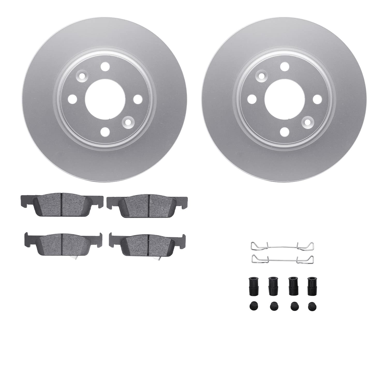 Dynamic Friction Company 5000 Advanced Front Brake Pads and Rotors Kit with Hardware - Fits 2016-2018 Smart Fortwo | High-Performance Braking for City Driving & Daily Commutes