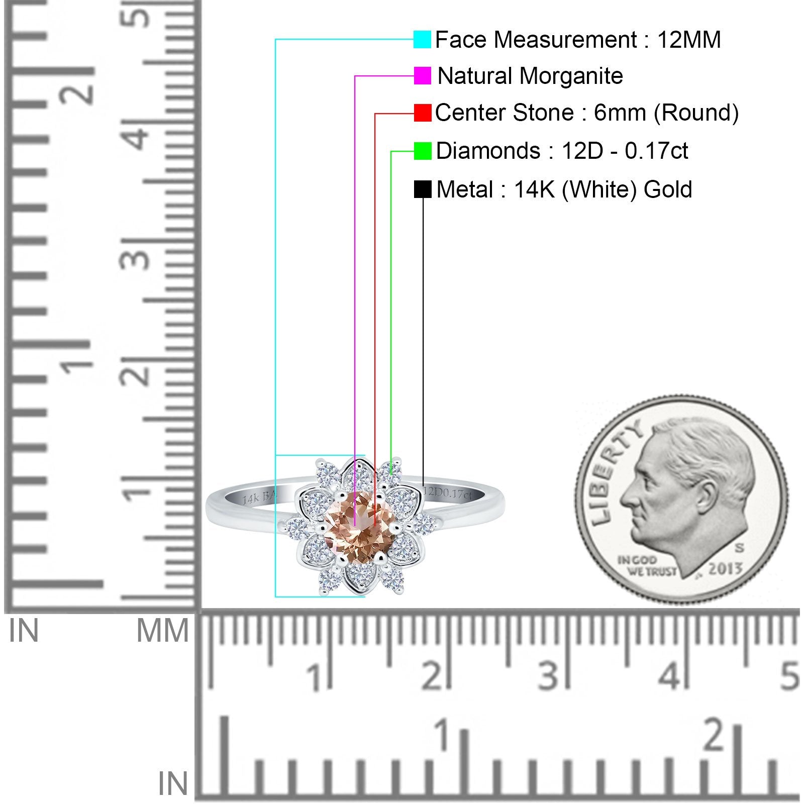 14K Gold 1.01ct Round 6mm G SI Art Deco Diamond Engagement Ring for Women - Vintage Inspired Wedding Band, Anniversary Gift, Proposal Jewelry (Perfect for Bridal Showers, Romantic Proposals & Special Occasions)