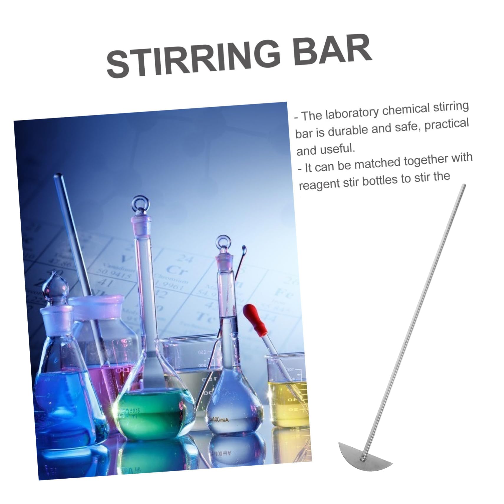 Stainless Steel Laboratory Hand Mixer Stirring Paddle - 11.8