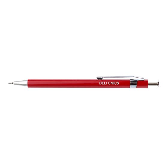 Delfonics Mini Wood Ball Pens - 5 Inch Red Fine Point Writing Pens for Journaling, Note Taking & Office Use