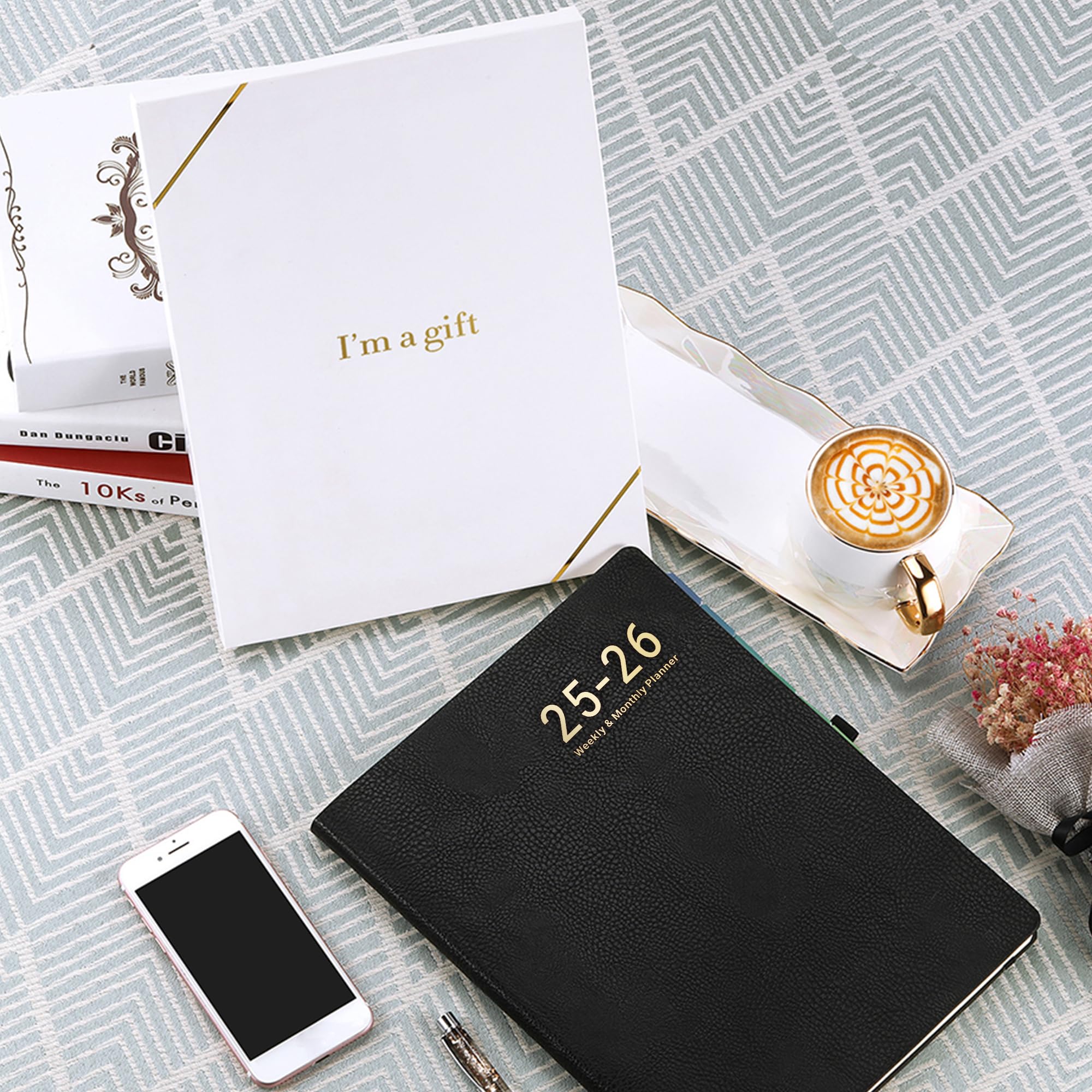2025-2026 Academic Planner - July 2025 to June 2026 Weekly & Monthly Organizer with Leather Cover, Thick Paper & Back Pocket | 8.5