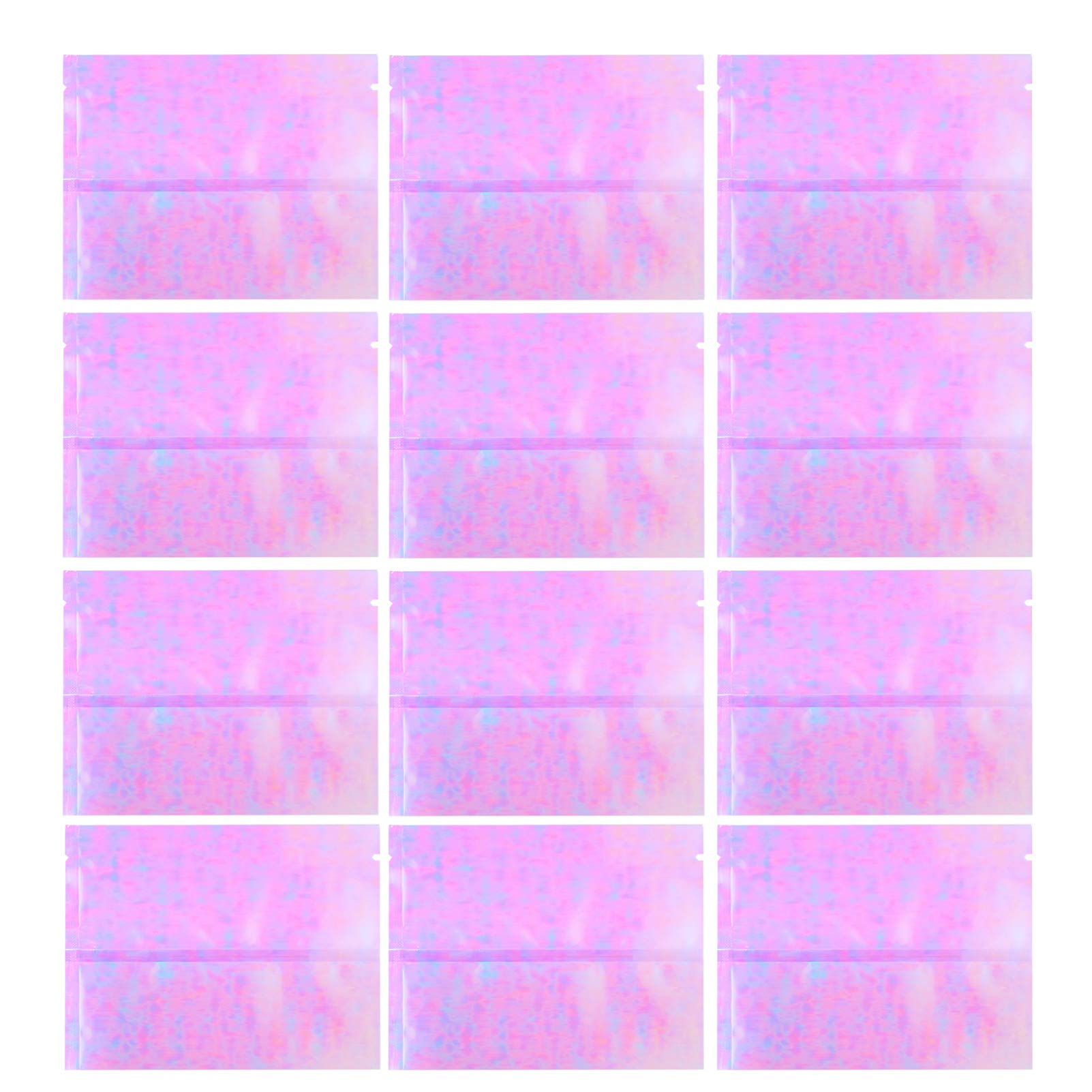 100pcs Iridescent Plastic Candy Bags - Christmas Cellophane Goody Bags for Gifts, Bakery, Valentine's Day, Birthday, Wedding & Party Favors - Perfect for Candy, Snacks, Cookies & Treat Packaging