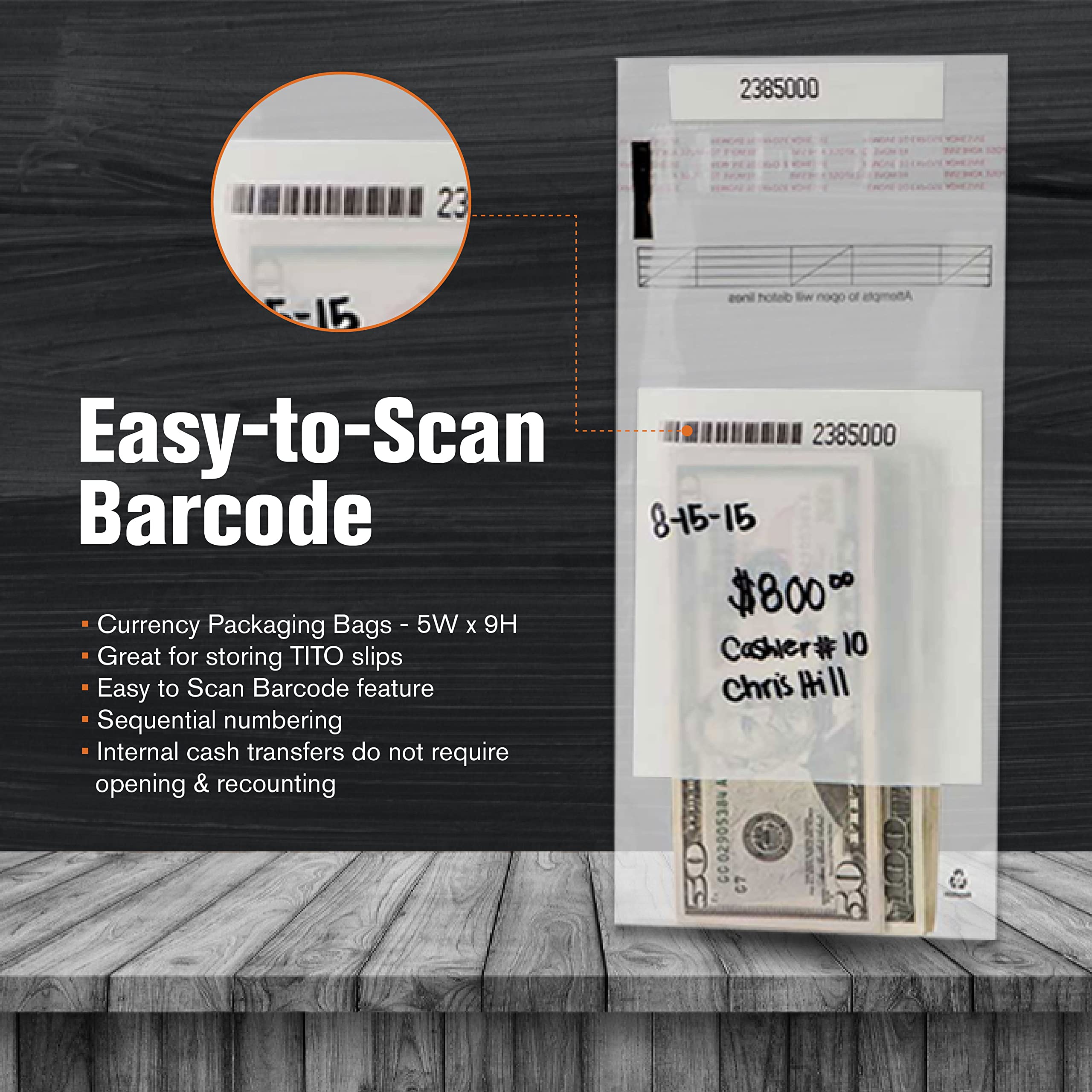 BankSupplies Cash Strap Bags - Case of 1000 (5