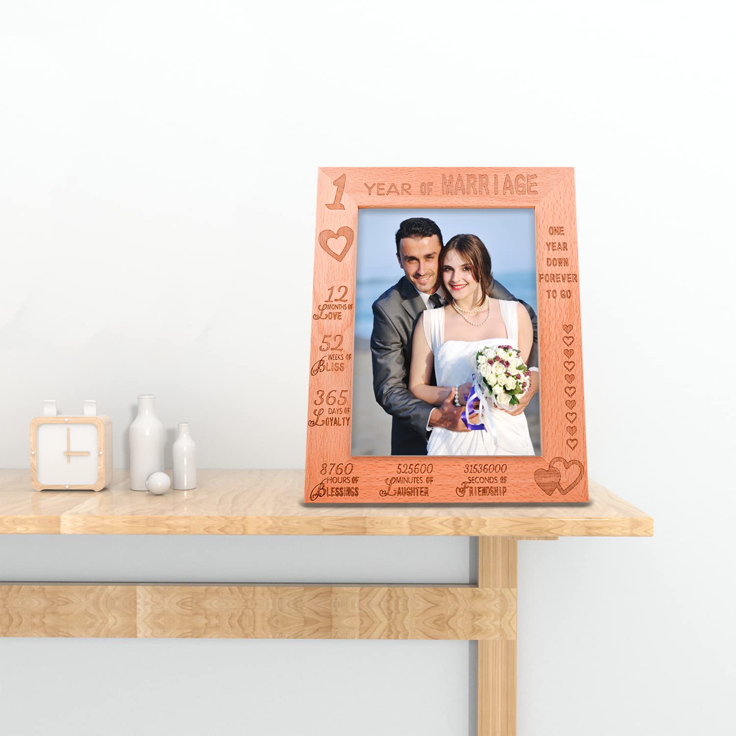 LittleBlueDeer 1st Wedding Anniversary Gifts for Couples - Romantic 1 Year Marriage Keepsake for Him & Her - Perfect 1st Anniversary Present for Wife or Husband - Ideal for Date Nights & Special Celebrations