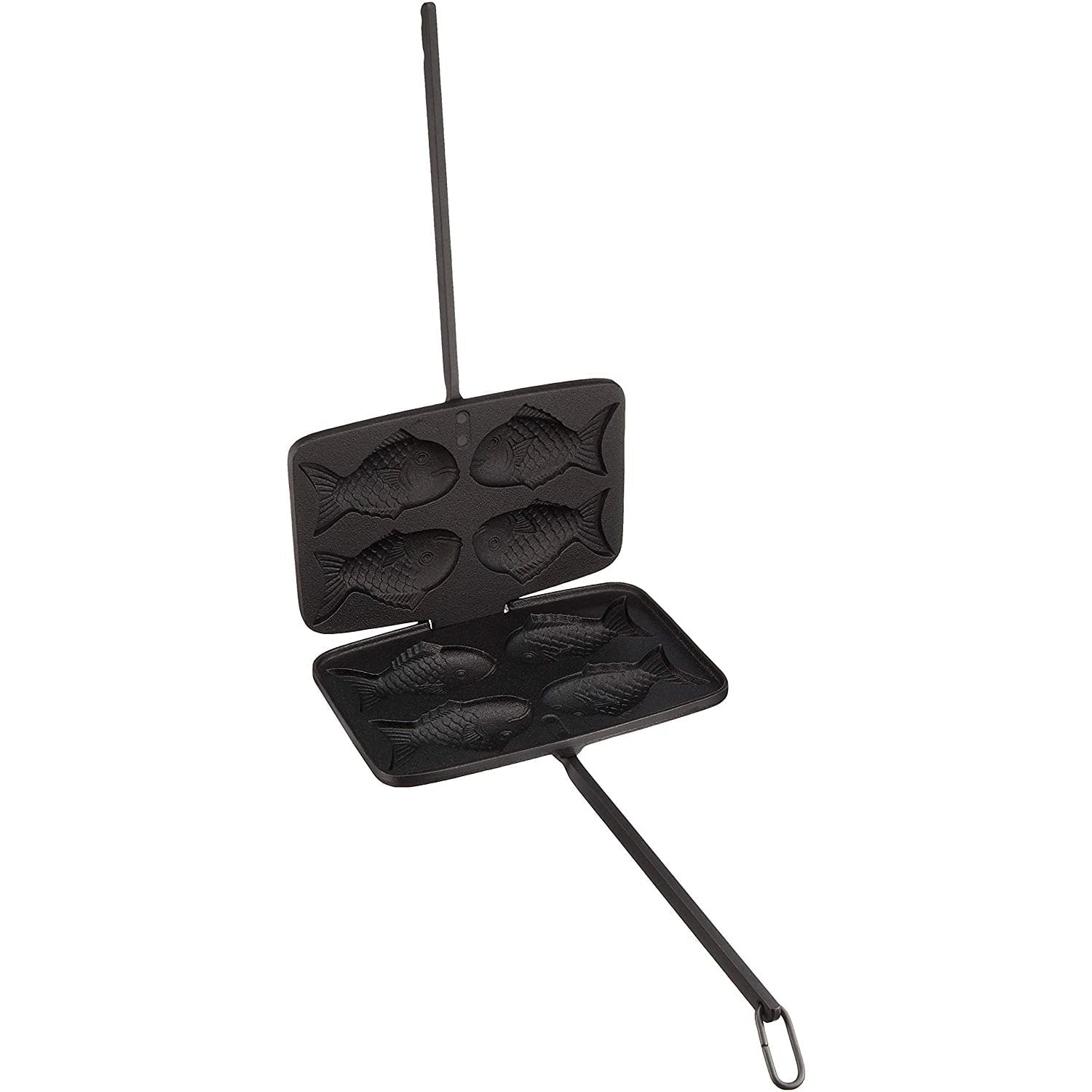 Premium Oigen Nambu Cast Iron Taiyaki Maker (Model F 463) - Authentic Japanese Fish-Shaped Cake Pan for Home Baking, Breakfast & Dessert Making