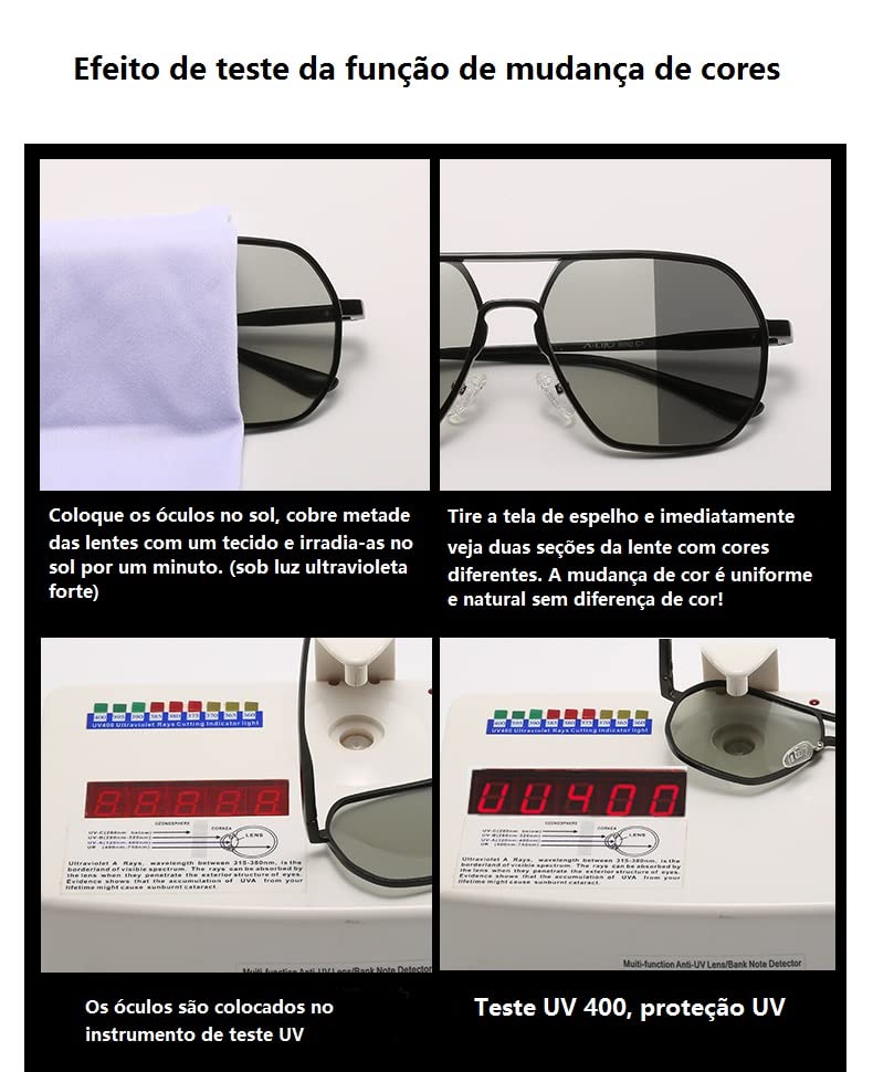 Men's Polarized Sunglasses - UV Protection & Anti-Blue Light for Driving & Outdoor