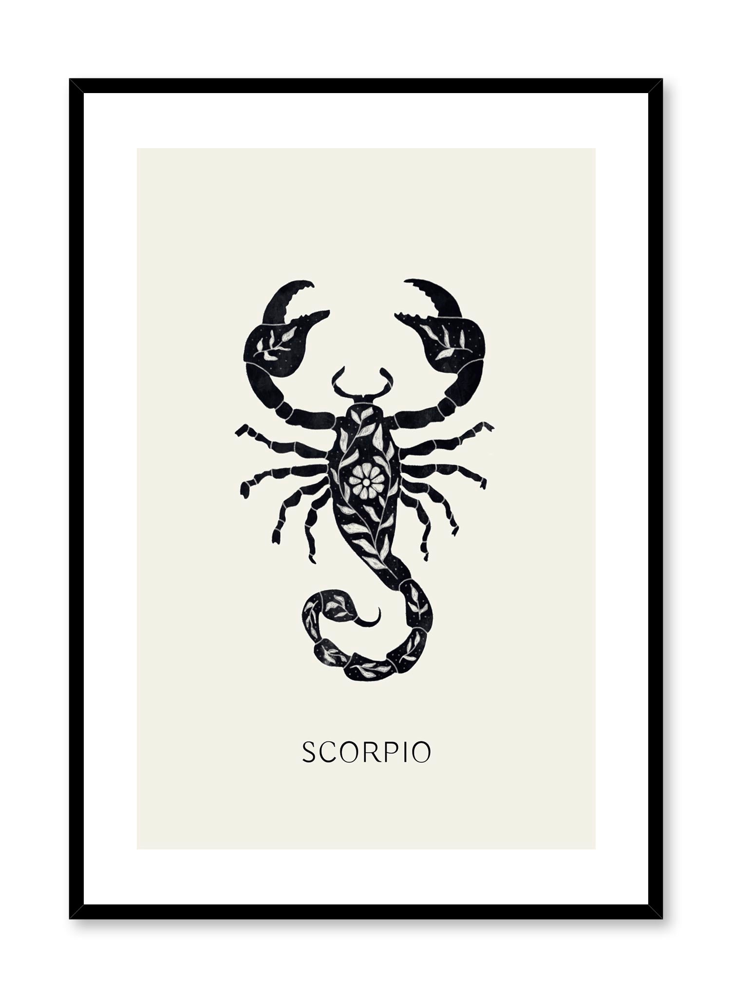 Scorpio Zodiac Sign Poster - Wall Art Decor for Home, Office & Gifts - Perfect for Astrology Lovers & Room Aesthetics