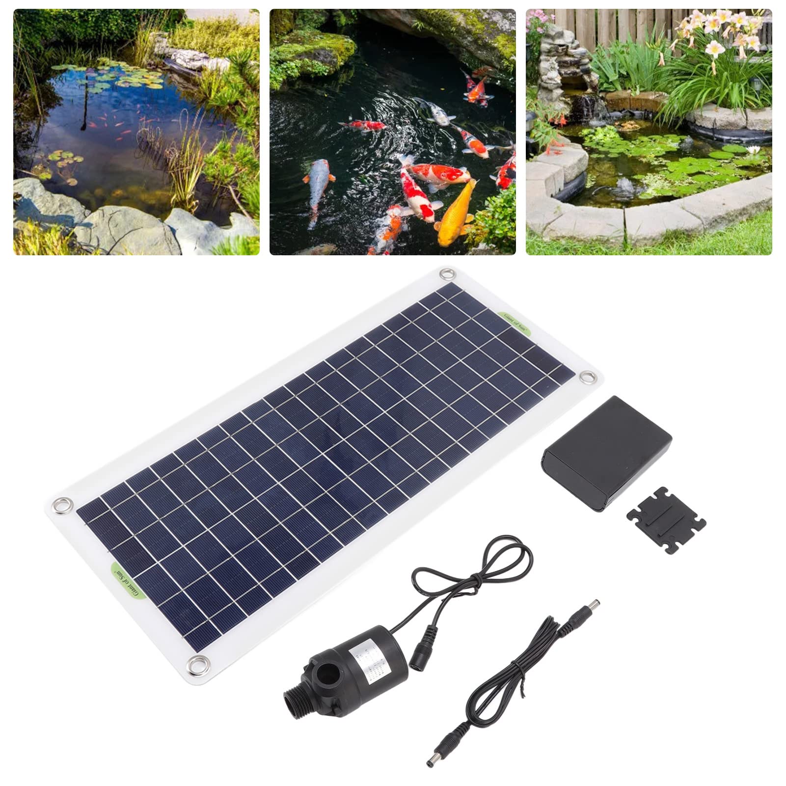 30W Solar Water Pump Kit with Polysilicon Solar Panel - Solar Powered Fountain Pump for Hydroponic Garden, Pond, and Outdoor Water Features | Perfect for Backyard Decor, Irrigation & Eco-Friendly Landscaping