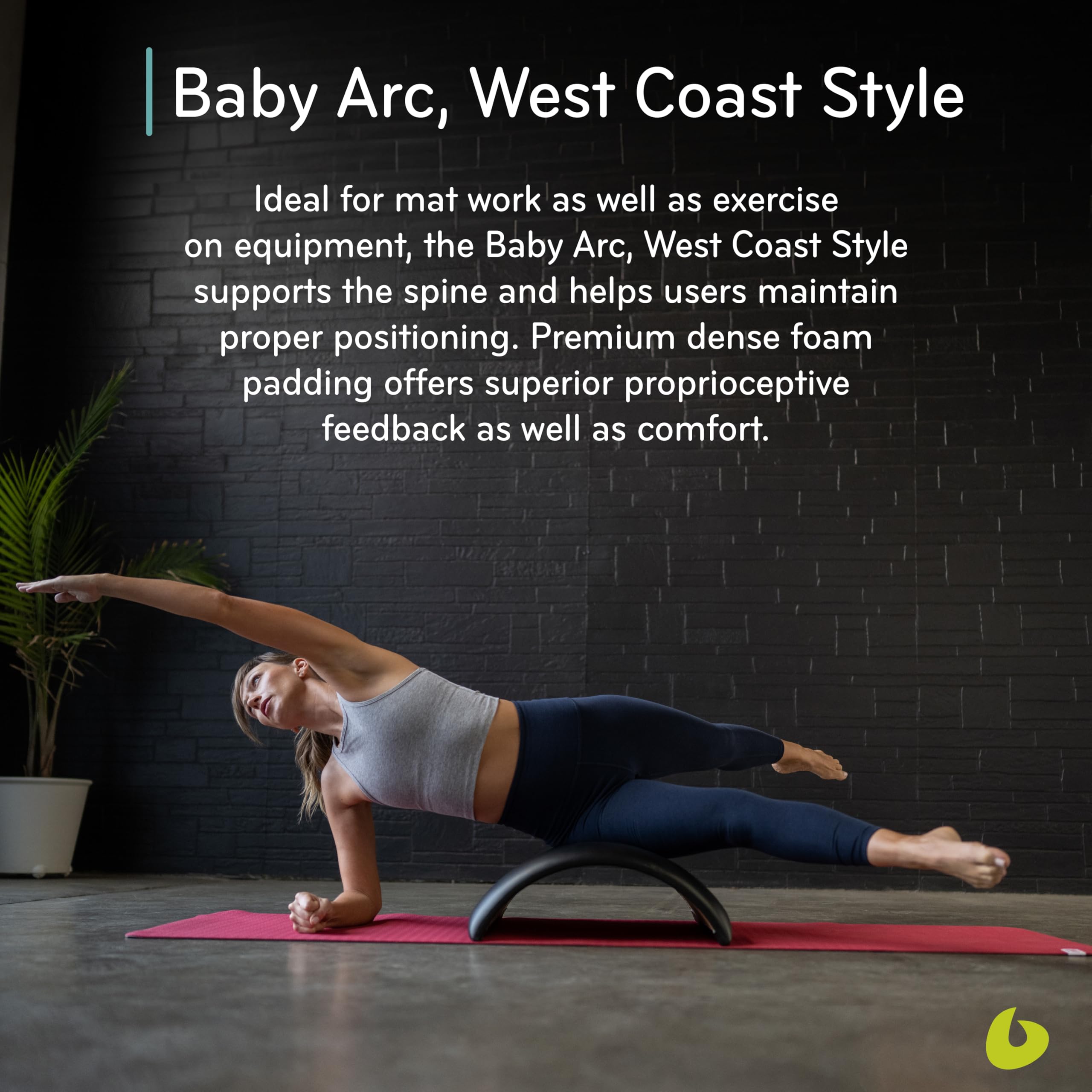 Balanced Body Baby Arc - Lightweight Pilates Tool for Spine Correction & Back Stretching | West Coast Style Workout Equipment | Home Gym & Studio Physical Therapy Arch | Perfect for Yoga, Rehabilitation & Core Strengthening Exercises