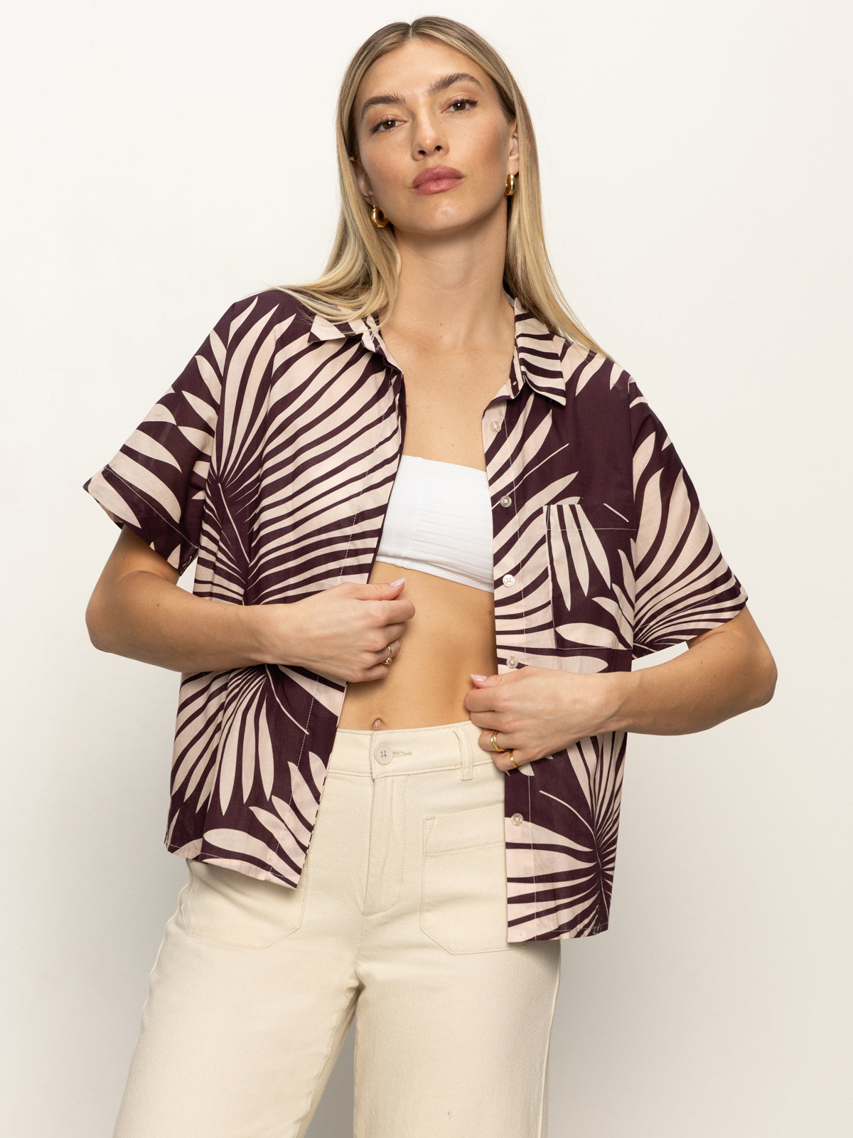 San Souvenir Shirt with Mesa Palm Design - Comfortable Casual Wear for Travel, Vacation & Outdoor Activities
