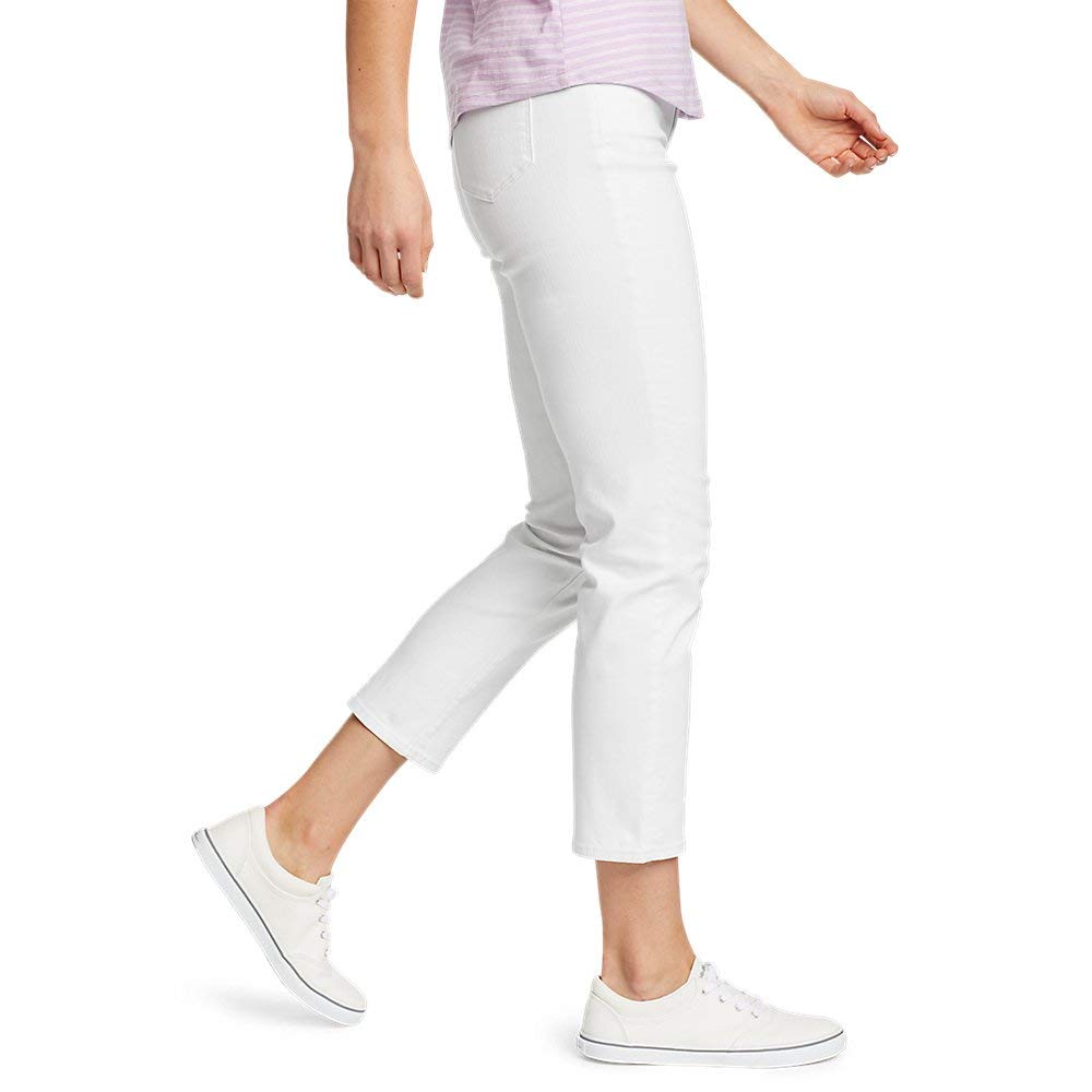 Eddie Bauer Women's Voyager Crop Jeans - Comfortable Stretch Denim Pants for Hiking, Travel & Casual Wear