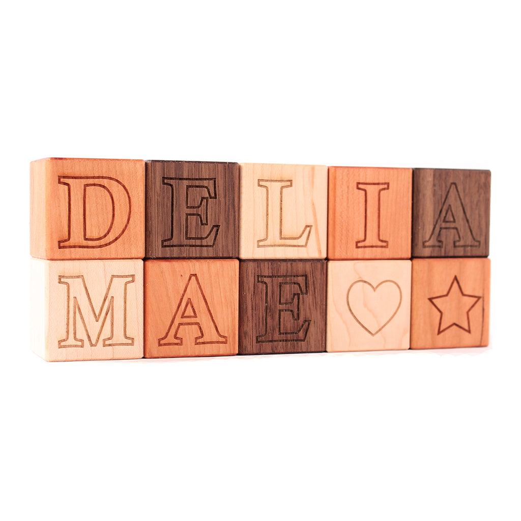 Personalized Wooden Name Blocks for Kids - Custom Nursery Decor, Baby Shower Gift & Room Decoration - Perfect for Birthdays, Christenings & Playroom Decor