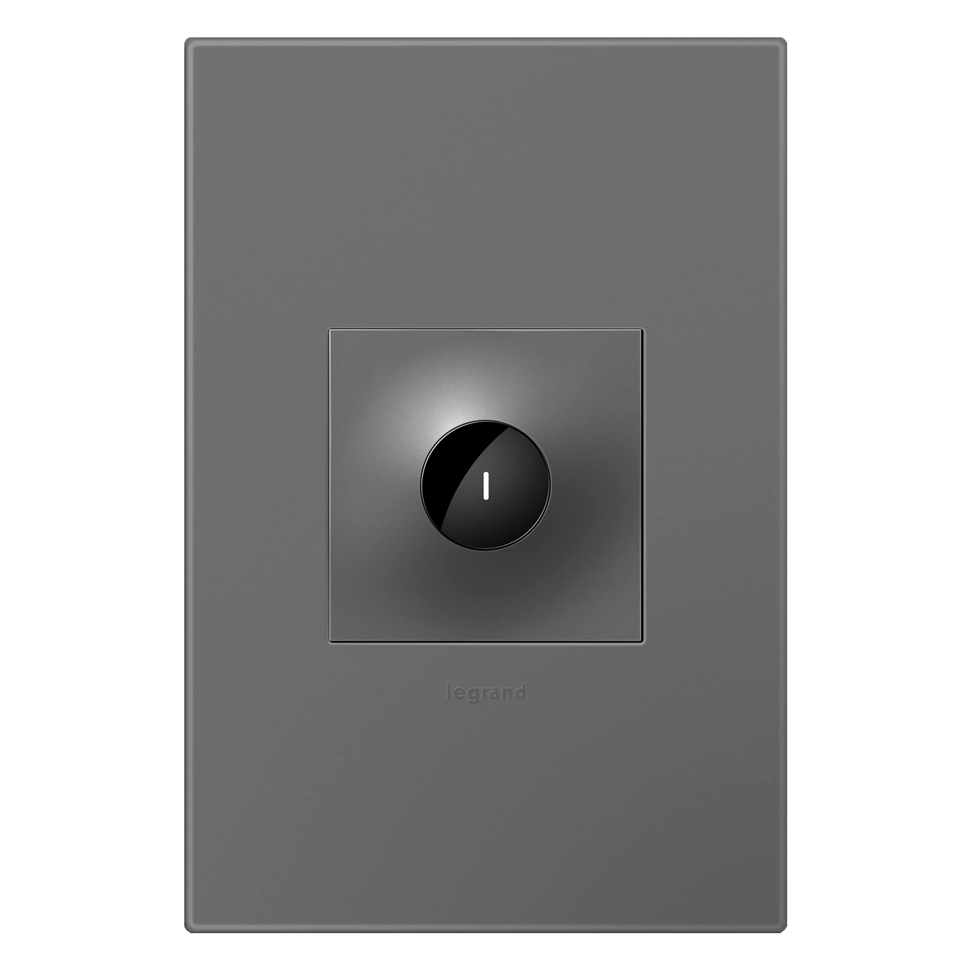 Legrand Adorne 15A Touchless Wave Light Switch with Matching Wall Plate (Magnesium Finish) - ASWV1532M2 - Hands-Free Lighting Control for Bathrooms, Kitchens & Smart Homes