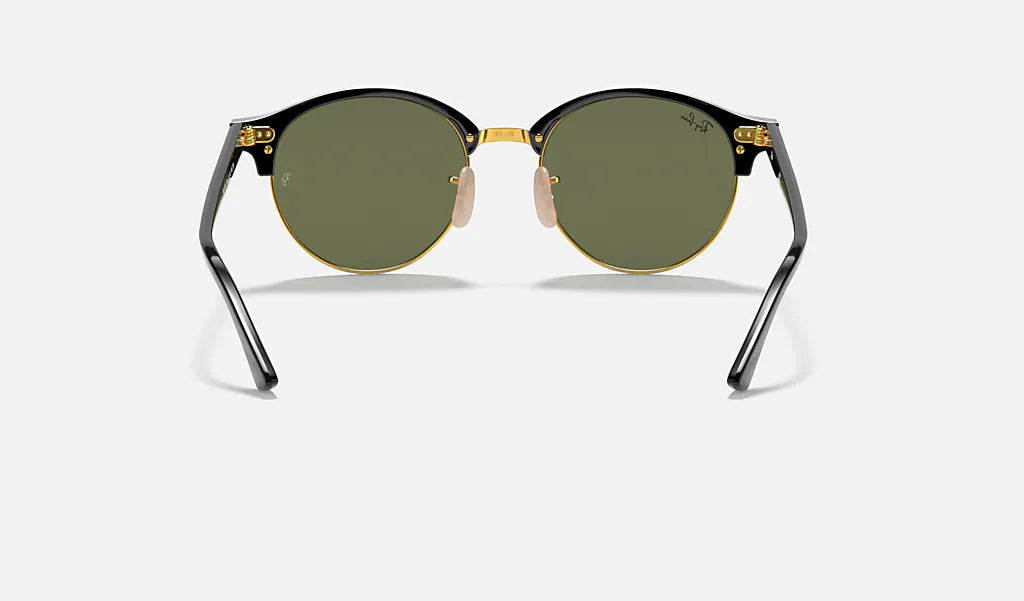 Ray Ban CLUBROUND RB4246 901 51mm Sunglasses - Black/Gray Green Polarized Lenses for Men & Women - UV Protection, Classic Round Frame for Driving, Outdoor Activities & Fashion