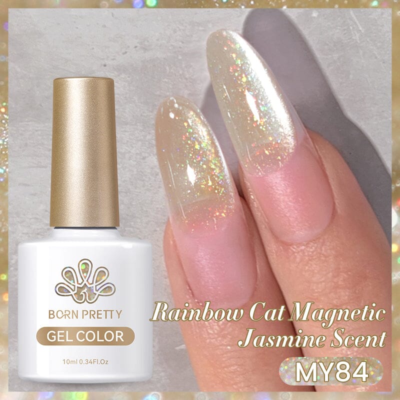 Rainbow Cat Magnetic Gel Polish - 10ml Water Light Nail Art MY84 MY89 - Perfect for DIY Manicures & Nail Salon Use