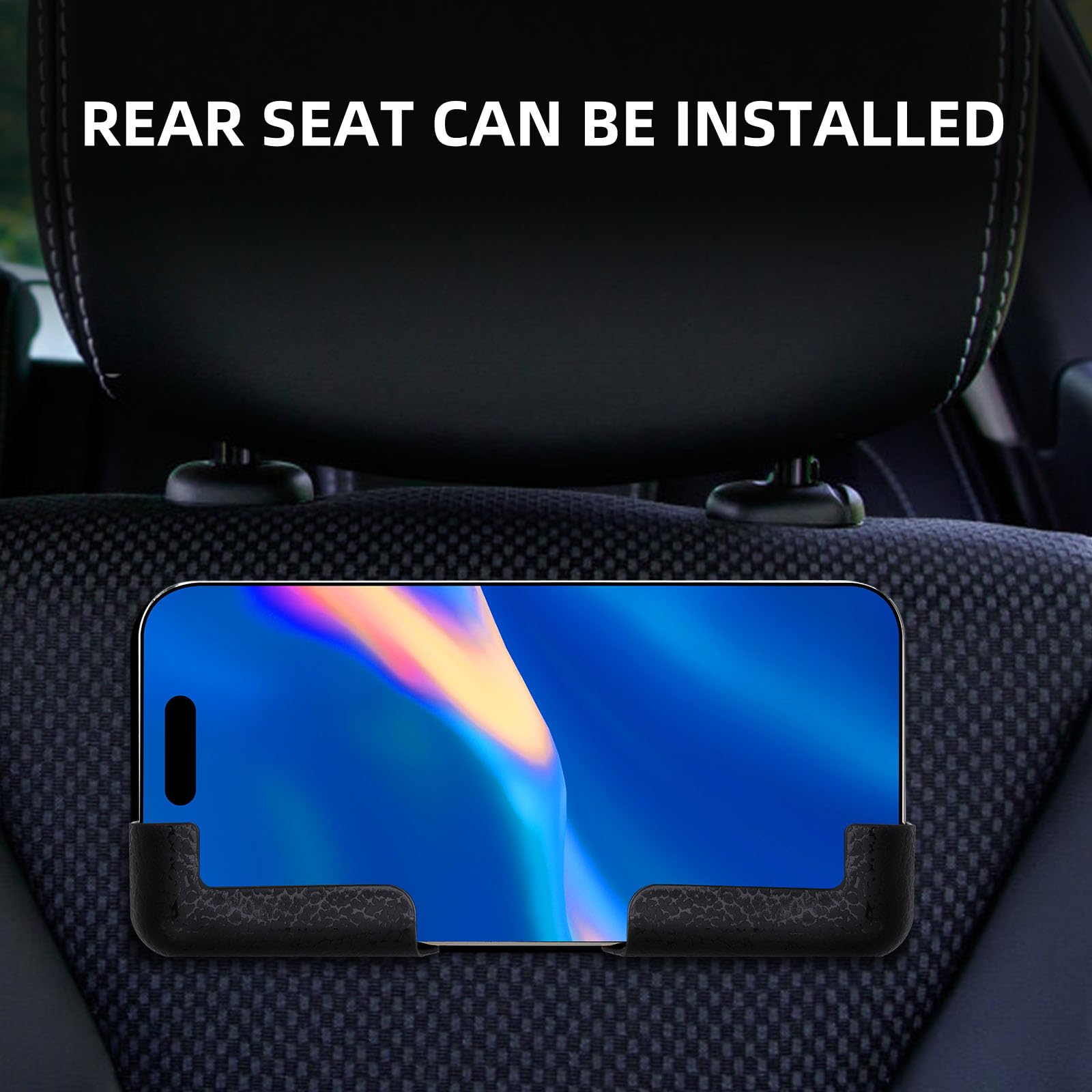 Bewudy 2-Pack Car Phone Holder - Adjustable Dashboard & Wall Mount for Home & Back Seat Use