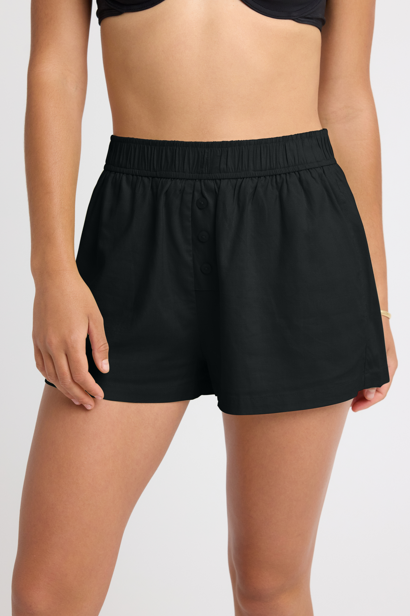 Premium Marlo Linen Boxer Shorts for Men - Soft Breathable Black Underwear | Perfect for Summer, Travel & Lounge Wear