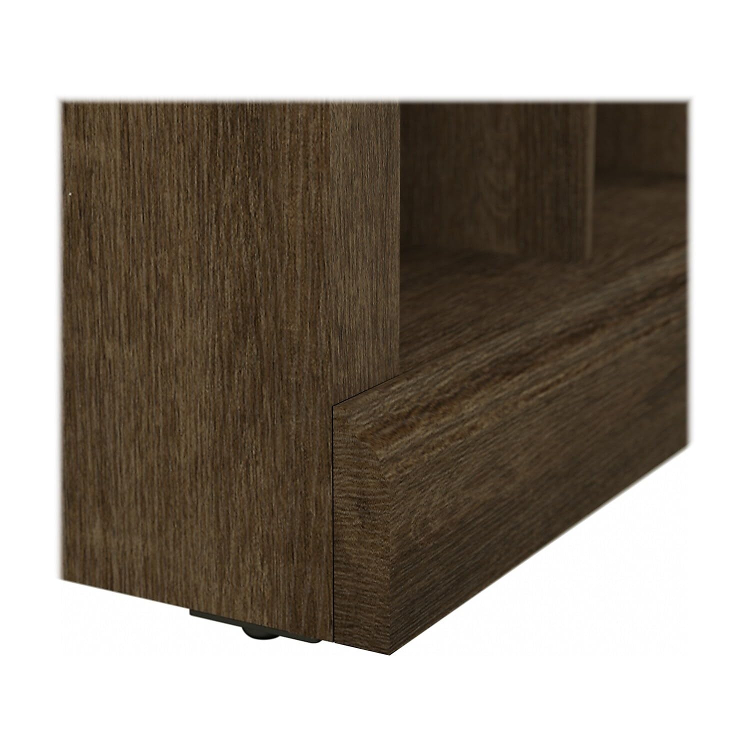 Bush Furniture Woodland 40W Shoe Storage Bench with Shelves in Ash Brown | Entryway Organizer for Shoes, Boots & Accessories | Perfect for Mudroom, Foyer & Hallway Storage Solutions