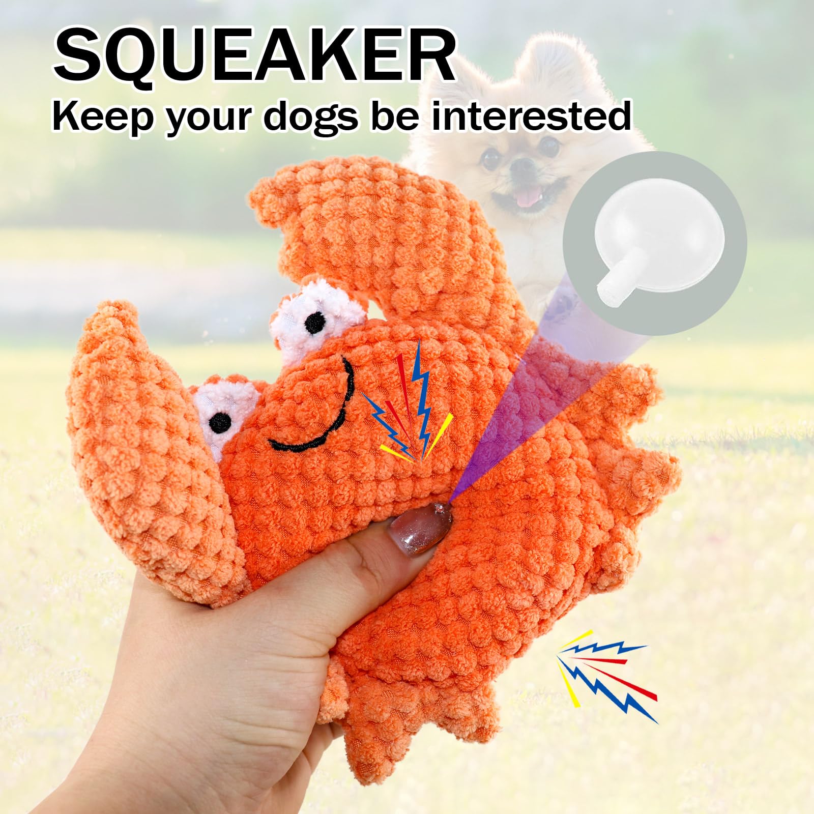 4 Pack Squeaky Dog Toys - Soft Plush Chew Toys for Puppies & Small to Medium Dogs - Interactive Teething Relief & Playtime Fun - Perfect for Indoor, Outdoor & Training Use