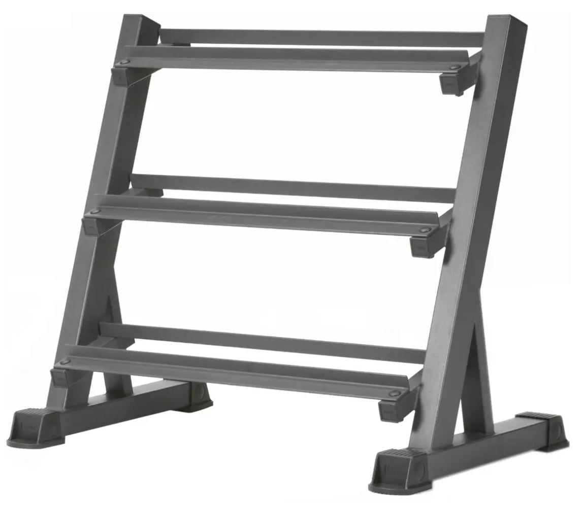 Marcy 3-Tier Dumbbell Rack - Heavy Duty Steel Dumbbell Organizer for Home Gym, Weight Training & Fitness Equipment Storage - Perfect for Garage, Basement or Workout Room Organization
