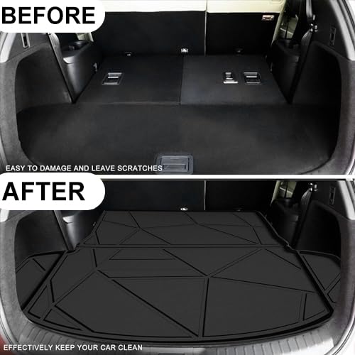 Premium All-Weather Floor Mats & Trunk Liner Set for 2016-2023 Mazda CX-9 (7-Seater) - Heavy Duty Car Mats for 1st & 2nd Row - Perfect for Road Trips, Family Travel & Outdoor Adventures