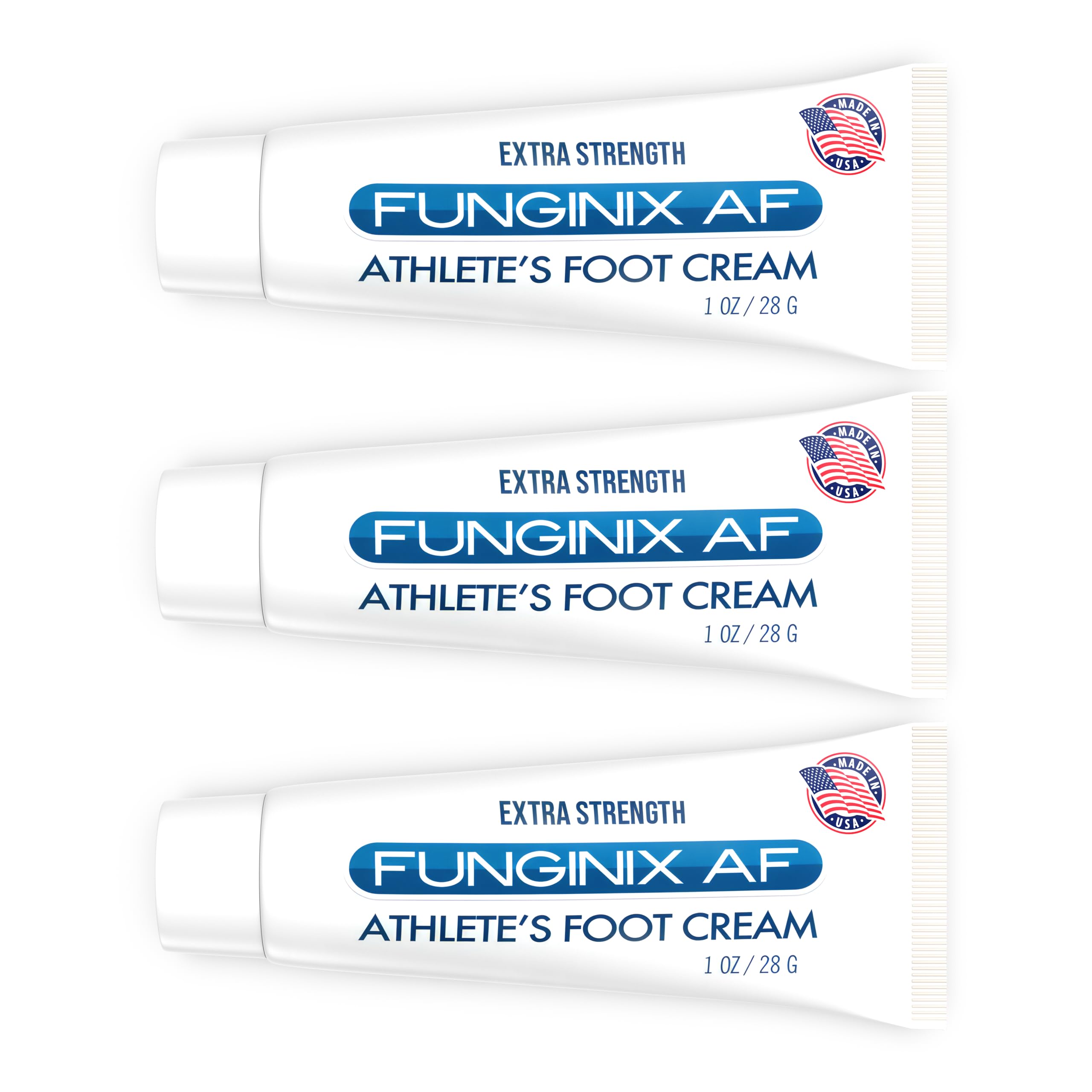 FUNGINIX AF Athlete's Foot Cream - Topical Anti-Fungal Treatment for Toe Fungus & Ringworm, Fast Relief for Itching & Burning, Doctor Recommended (3 Tubes) - Ideal for Gym, Pool & Locker Room Protection