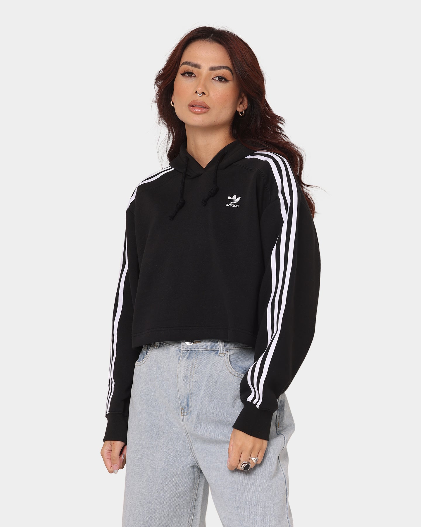 Adidas Women's Short Sleeve Hoodie - Black Athletic Pullover for Running, Gym & Casual Wear | Lightweight Summer Hooded Sweatshirt