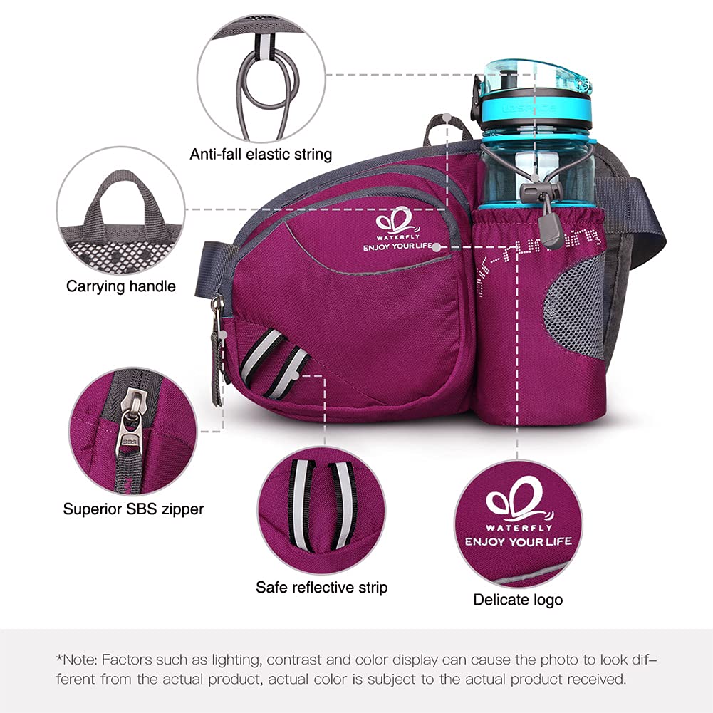 Waterfly Hiking Fanny Pack with 24oz BPA-Free Water Bottle - Perfect for Outdoor Adventures