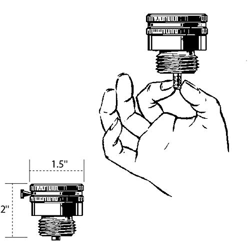 Watts 0792093 LFNF8 3/4 Inch Hose Connection Vacuum Breaker - Prevent Backflow for Garden Irrigation, Outdoor Faucets & Watering Systems