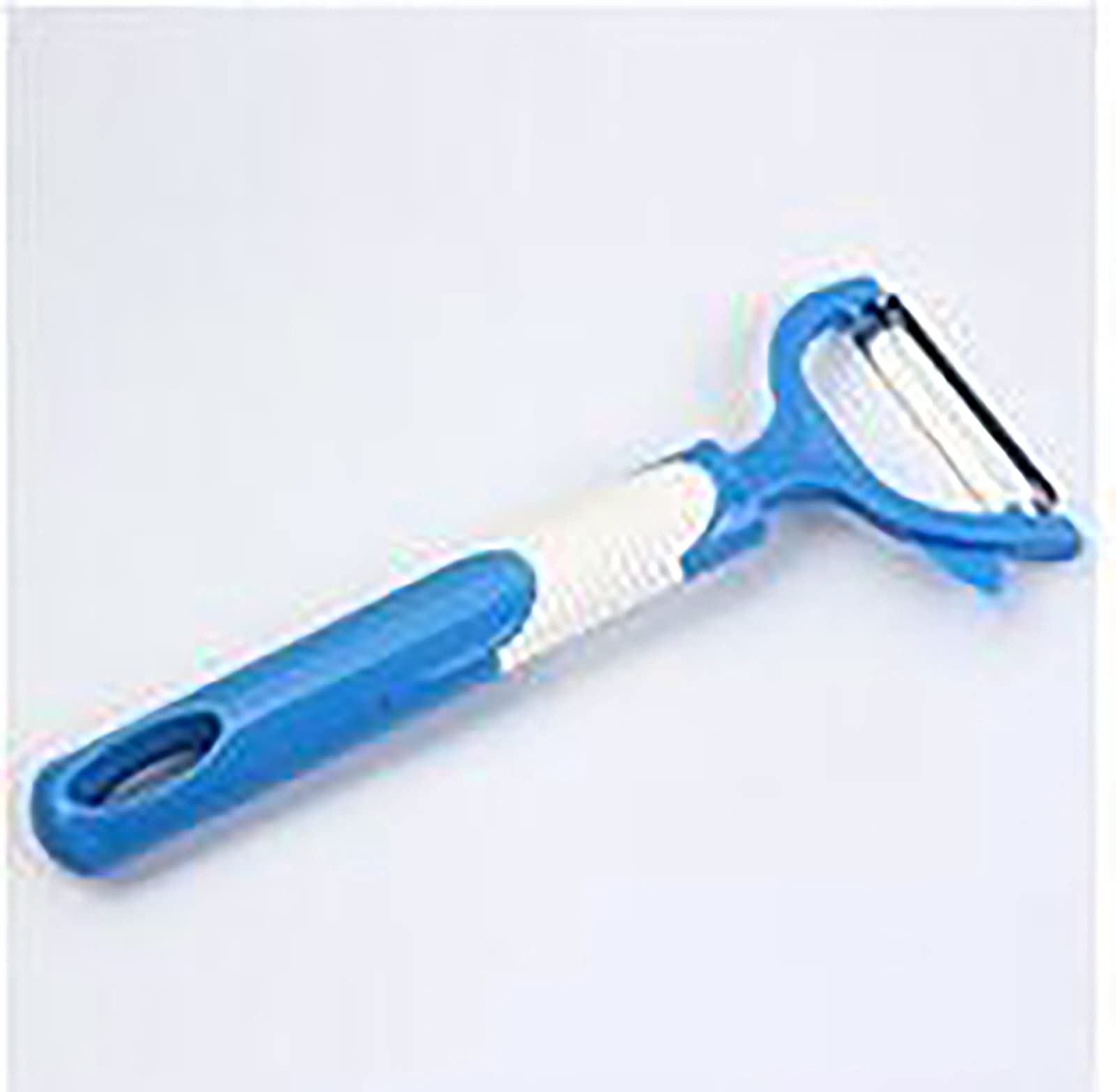 Stainless Steel Carrot Grater Board with Plastic Handle - Multi-Purpose Kitchen Peeler Planer for Fruits, Melons, and Vegetables - Durable & Easy-to-Use Tool for Home Cooking and Meal Prep (Blue, One Size)