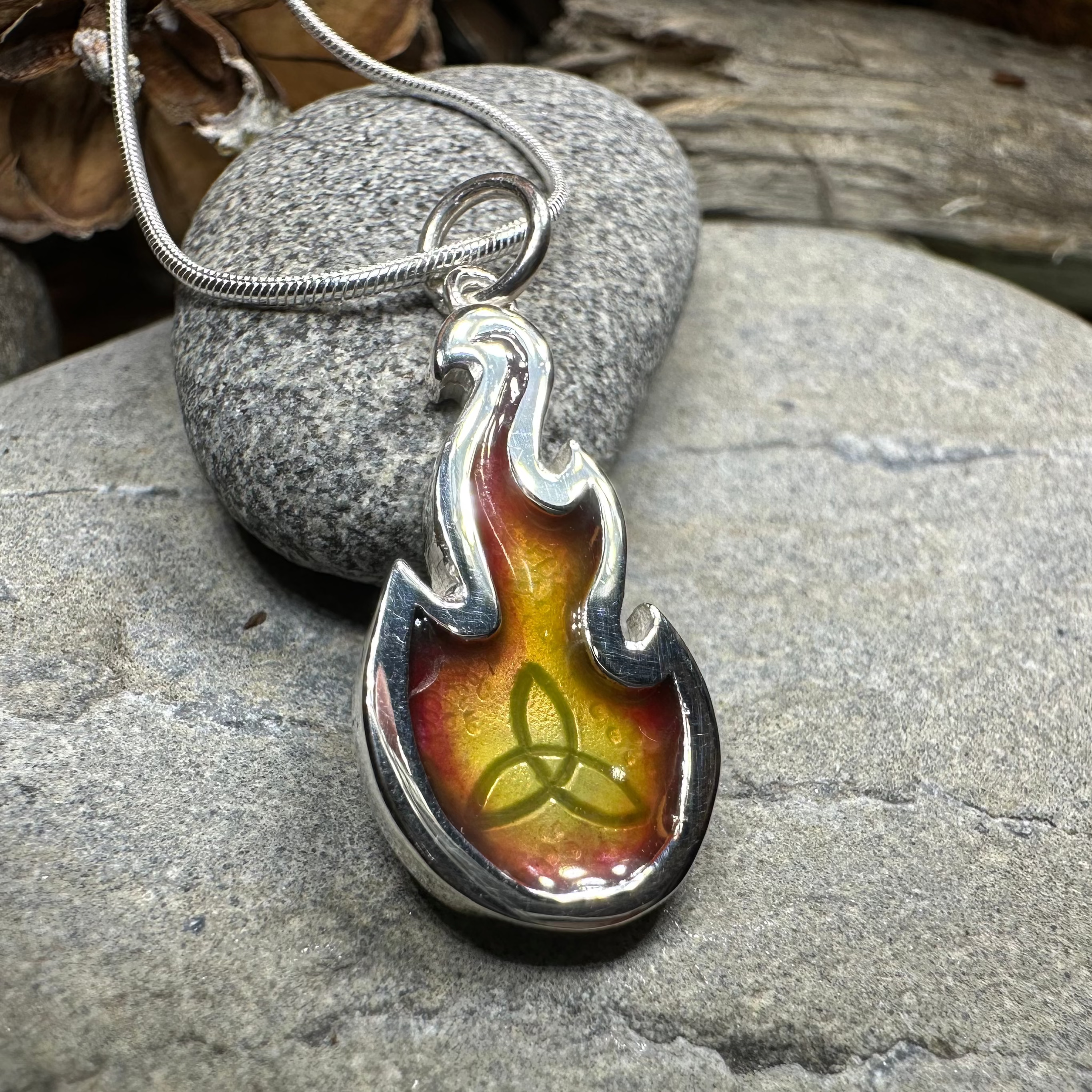 Celtic Flame Necklace for Women - Mystical Tree of Life Pendant with Adjustable Chain - Perfect for Gifts, Spiritual Jewelry & Everyday Wear