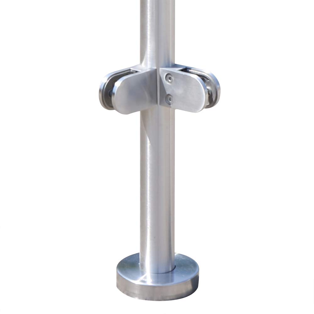 TBVECHI 316 Stainless Steel Glass Railing Corner Post - 110cm Height - Durable Outdoor Balcony & Stair Railing System for Modern Homes & Decks