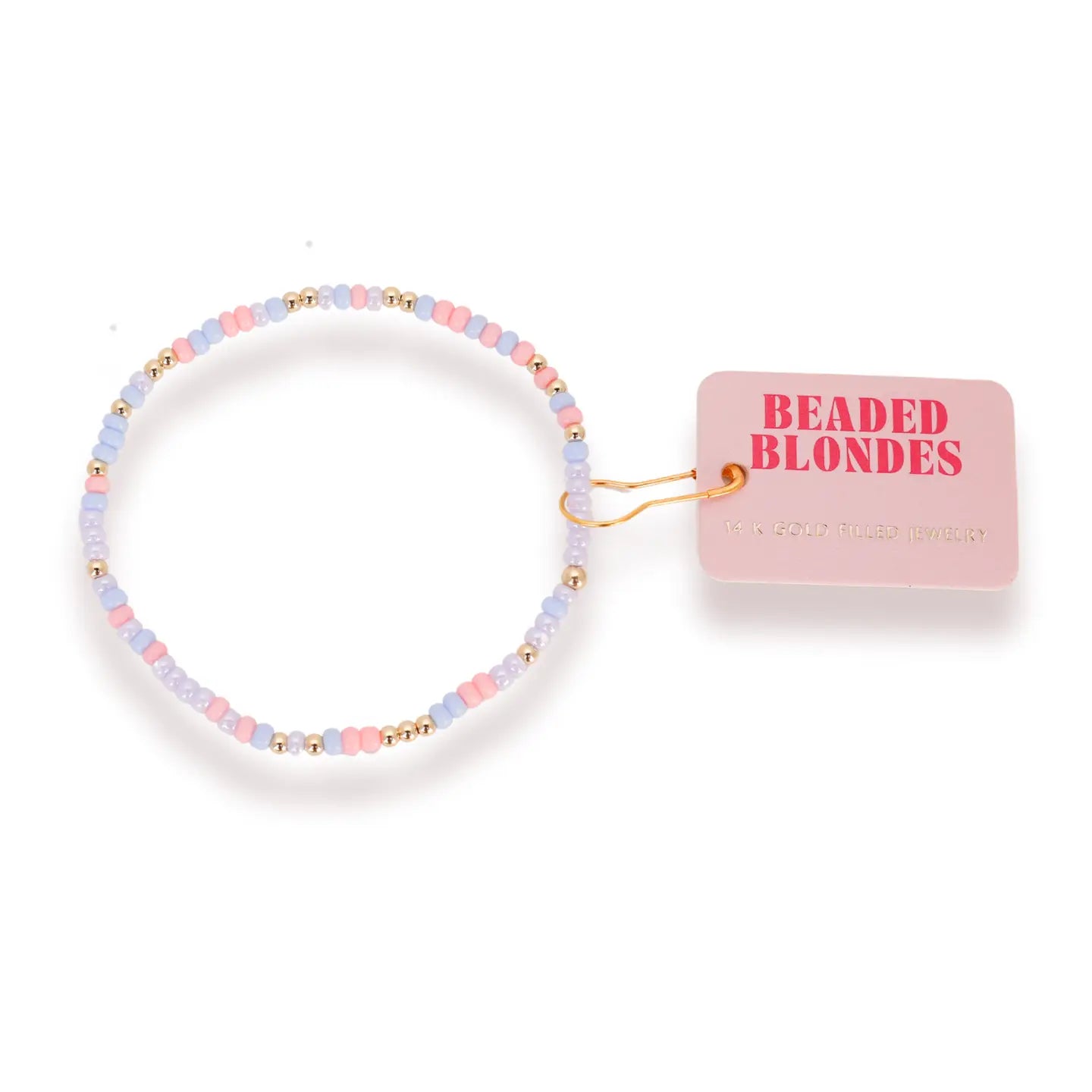 Pastel Pink Periwinkle Lilac Beaded Bracelet for Women - Elegant Beaded Jewelry for Parties, Weddings & Everyday Wear