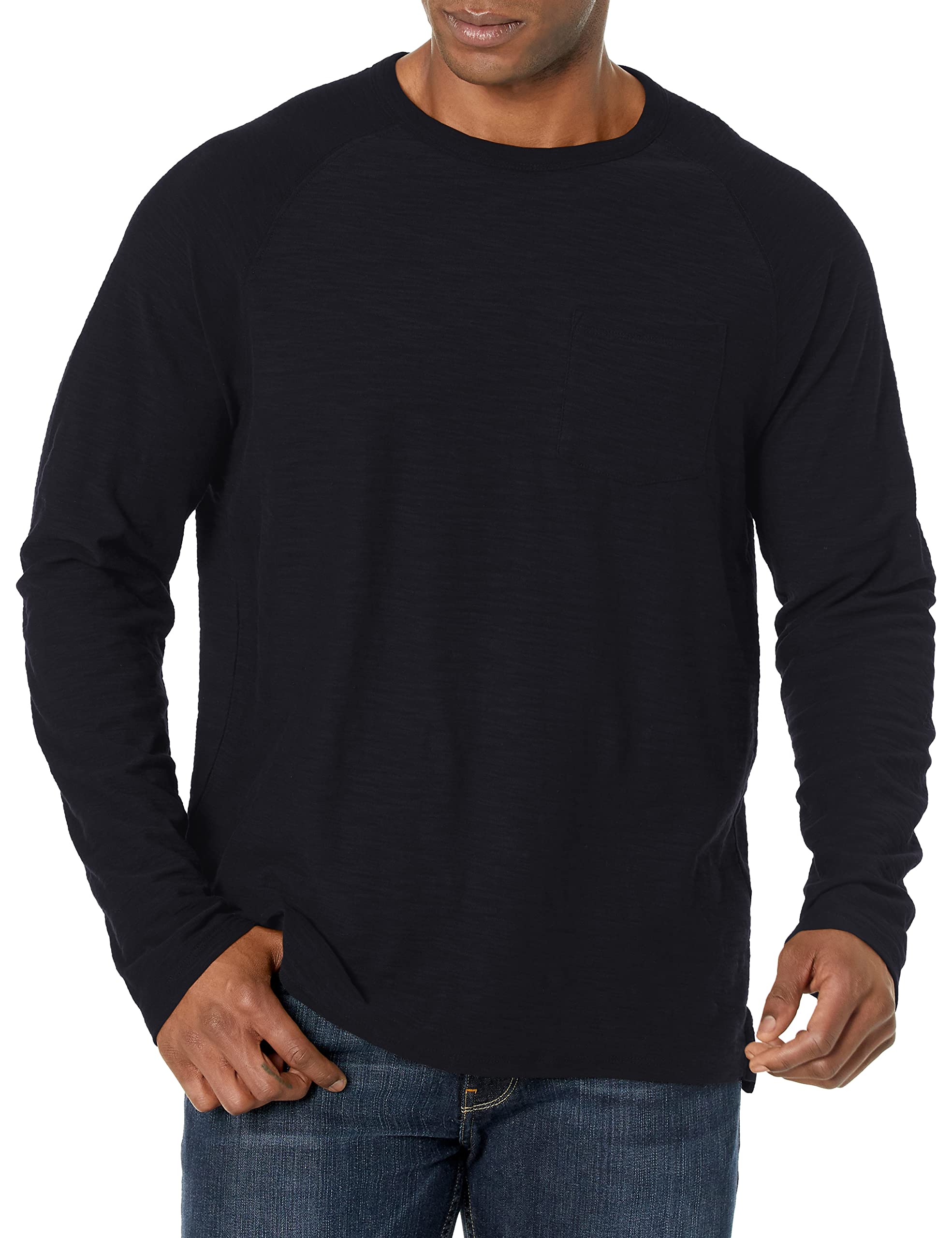 Vince Men's Cotton Long Sleeve Pocket Crew Neck T-Shirt - Casual Comfort Shirt for Everyday Wear, Work & Weekend Outfits