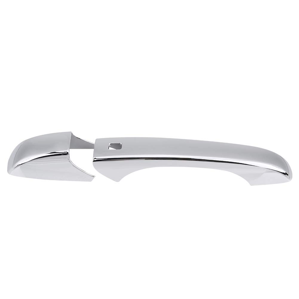 8PCS Chrome Door Handle Covers for Jeep Grand Cherokee 2011-2017 - Exterior Handle Protectors & Smart Key Access Compatible - Perfect for Car Detailing, Vehicle Protection & Style Upgrade