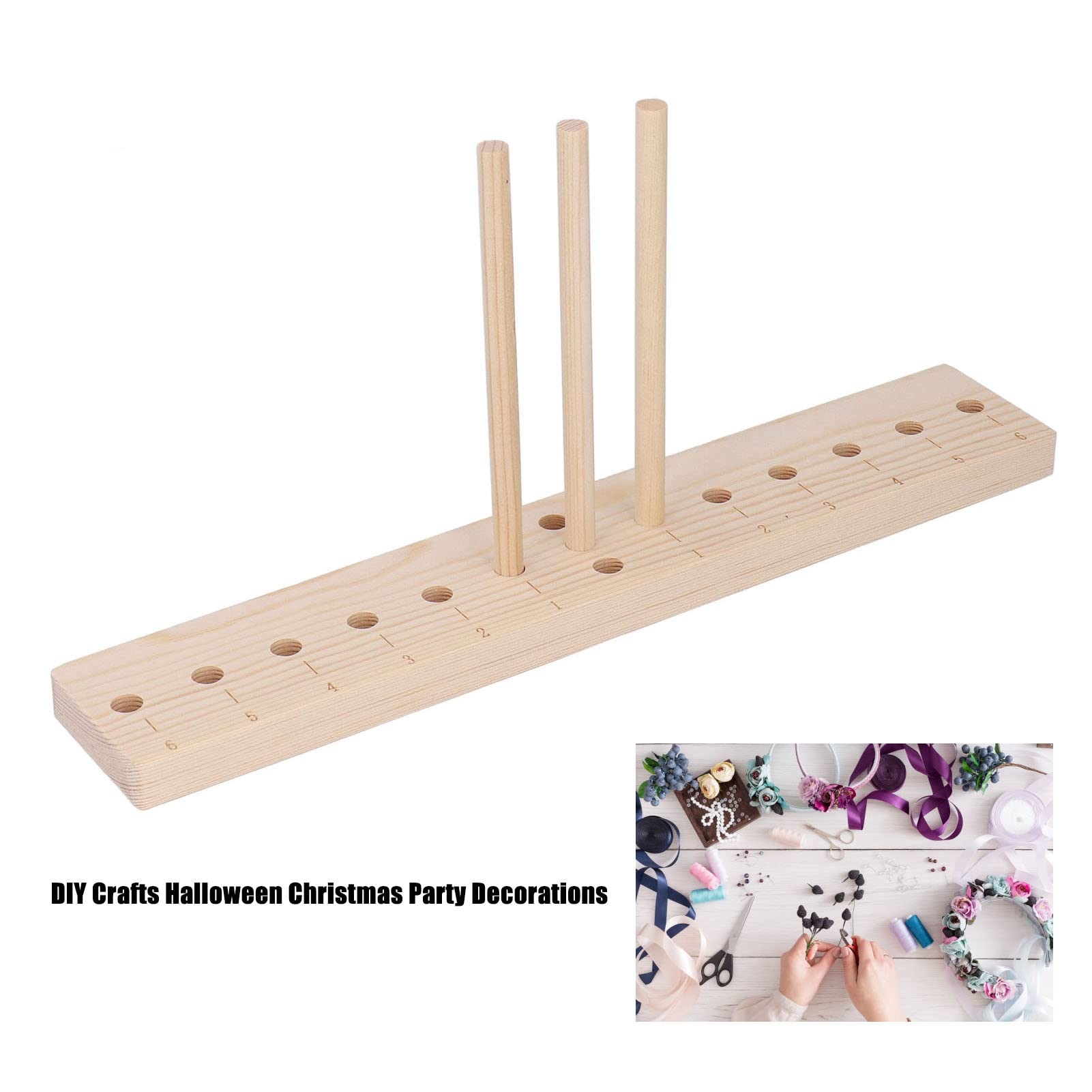 HEEPDD Oak Bow Maker Tool - 3 Long Stick Lightweight Portable DIY Ribbon Bow Maker for Wreaths, Hair Bows & Crafts | Perfect for Gift Wrapping, Party Decorations & Wedding Bouquets