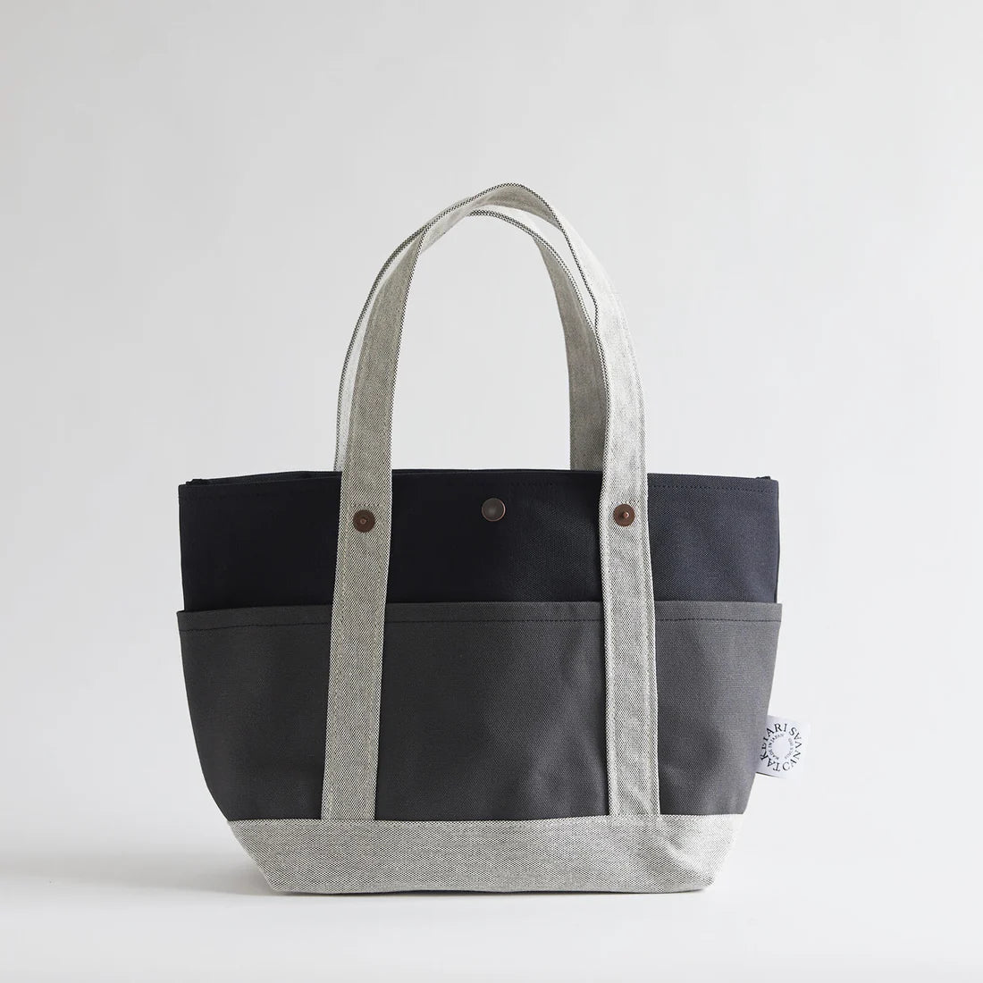 Kurashiki Hampu Canvas Tote Bag - Premium Japanese Canvas Tote Bag in Black | Durable & Stylish for Work, Travel & Shopping