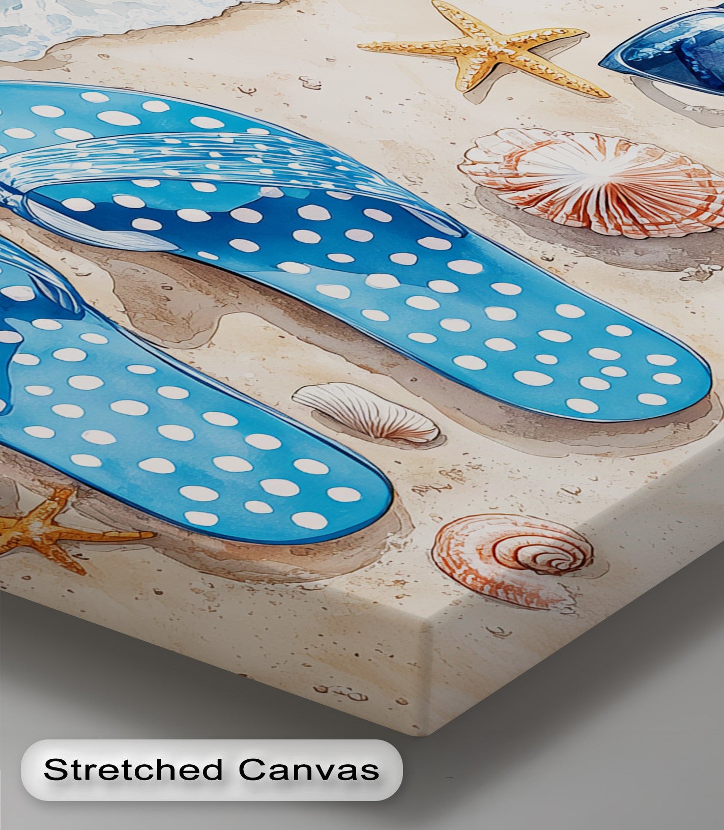 Beach Day Essentials - Summer Vibes Canvas Print Wall Art for Coastal Decor, Living Room, Bedroom & Office | Perfect Beach House Decorations & Vacation Home Gifts