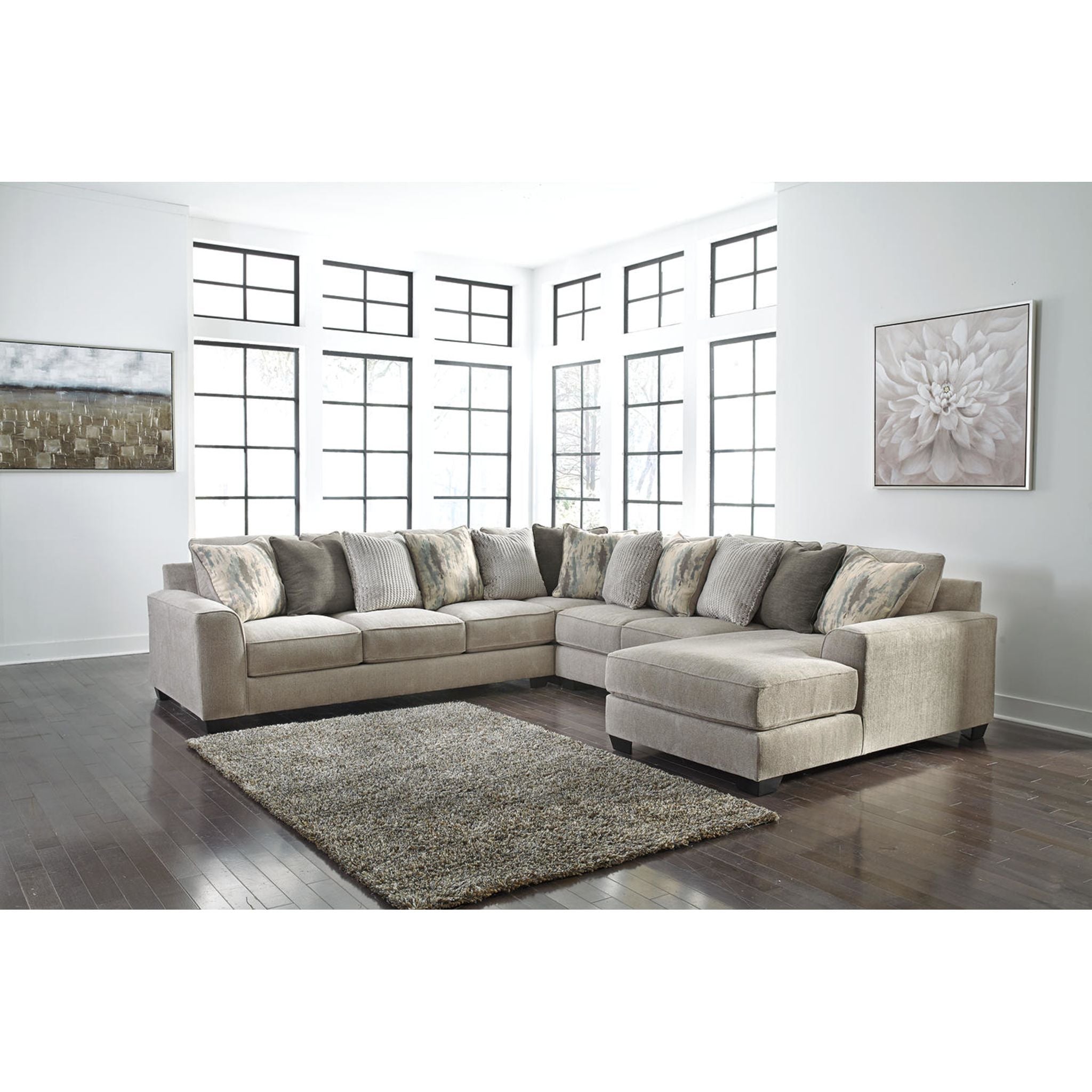Ardsley 4-Piece Sectional Sofa with Chaise Lounge - Modern L-Shaped Living Room Couch for Small Spaces, Apartment & Family Gatherings