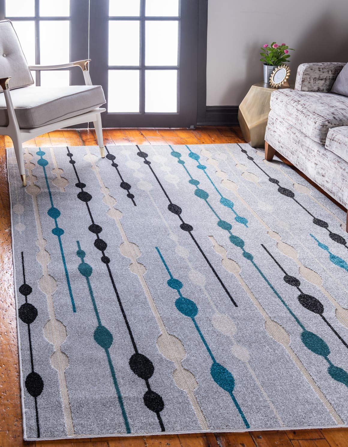 Unique Loom Modern Outdoor Area Rug - Seattle Collection 6'1