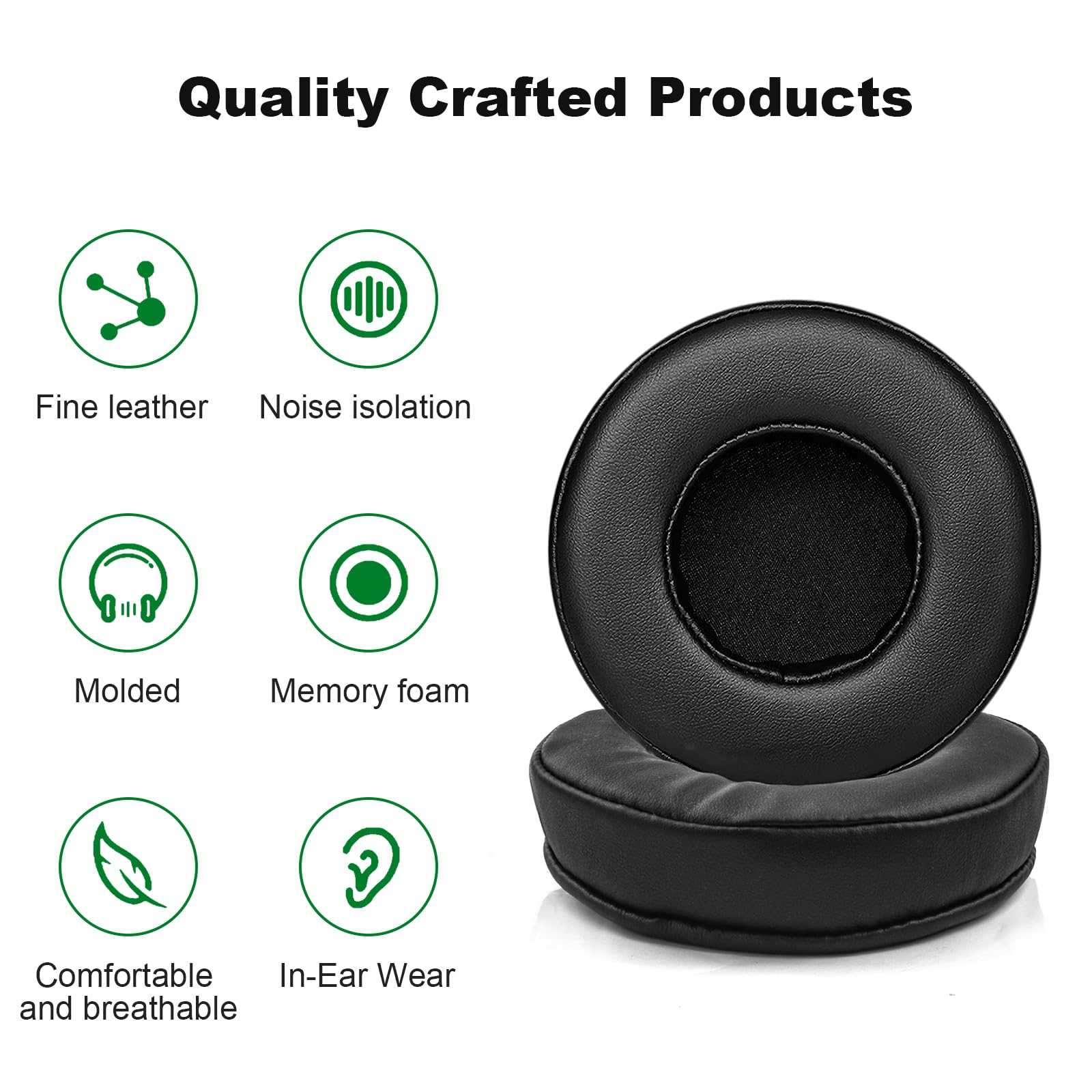 Premium Extra Thick Replacement Earpads for Skullcandy Hesh & Hesh 2 Wireless Headphones - Noise Isolating Memory Foam Cushions | Perfect for Gaming, Travel & Work Comfort